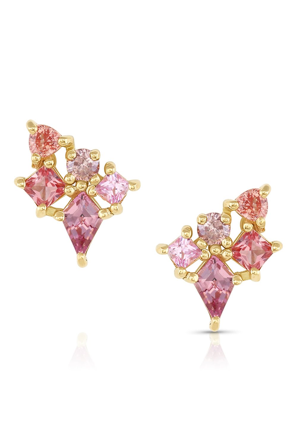MEREDITH YOUNG-Sunset Cluster Earrings-YELLOW GOLD