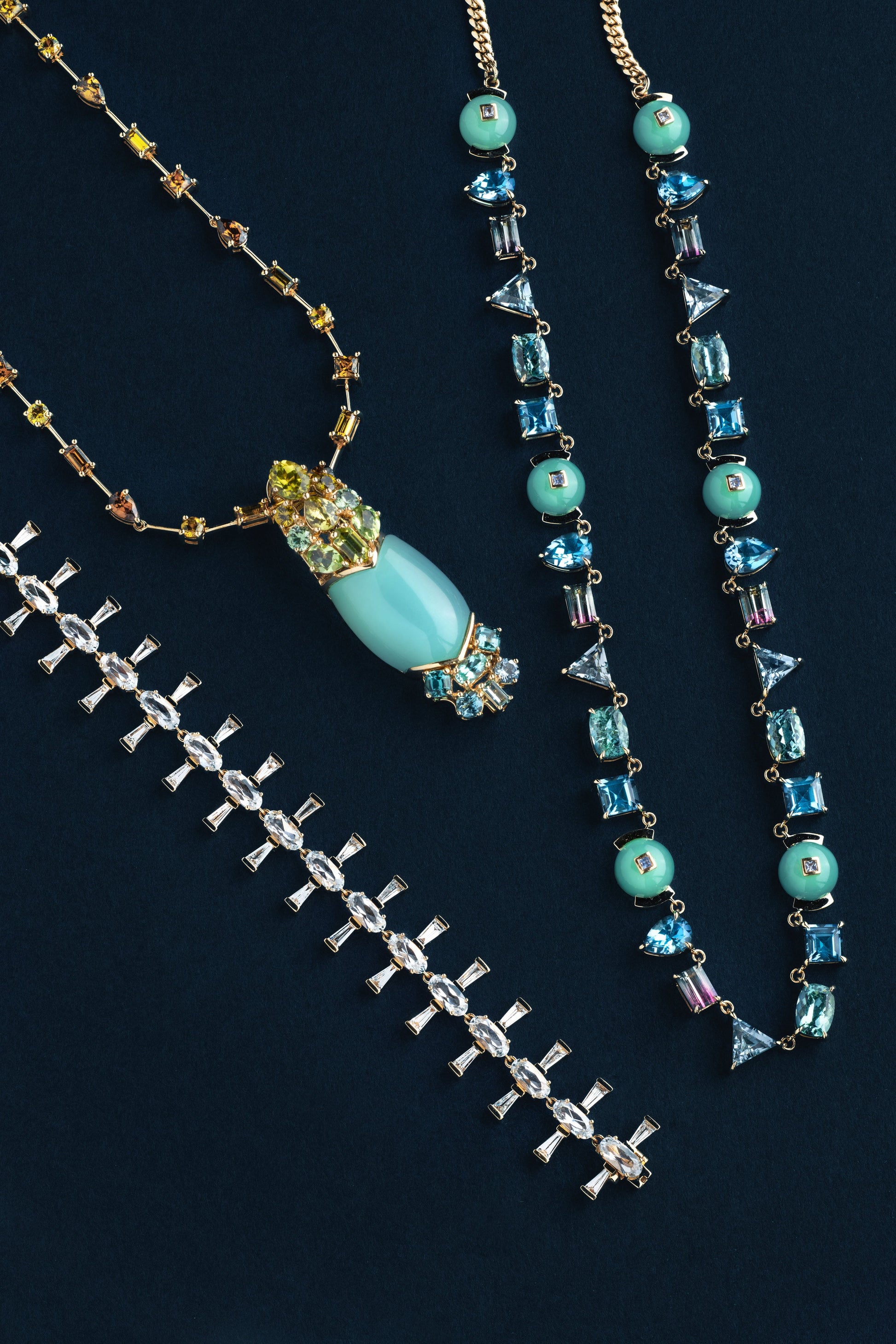 MEREDITH YOUNG-Lagoon Collar Necklace-YELLOW GOLD