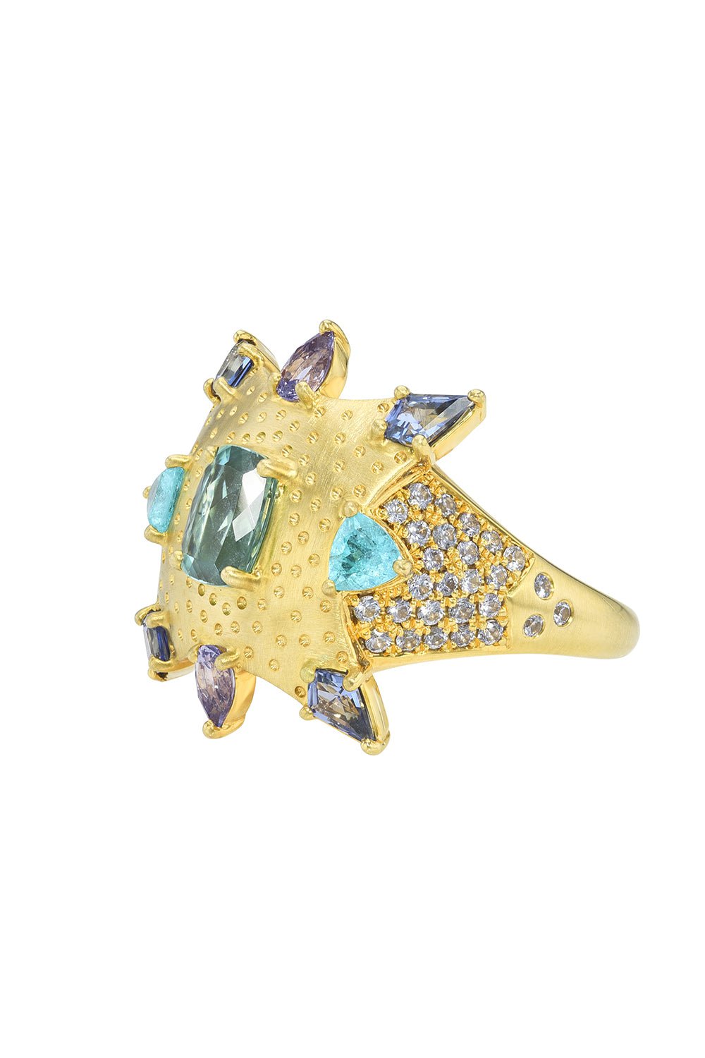 MEREDITH YOUNG-Lagoon Supernova Explosion Ring-YELLOW GOLD