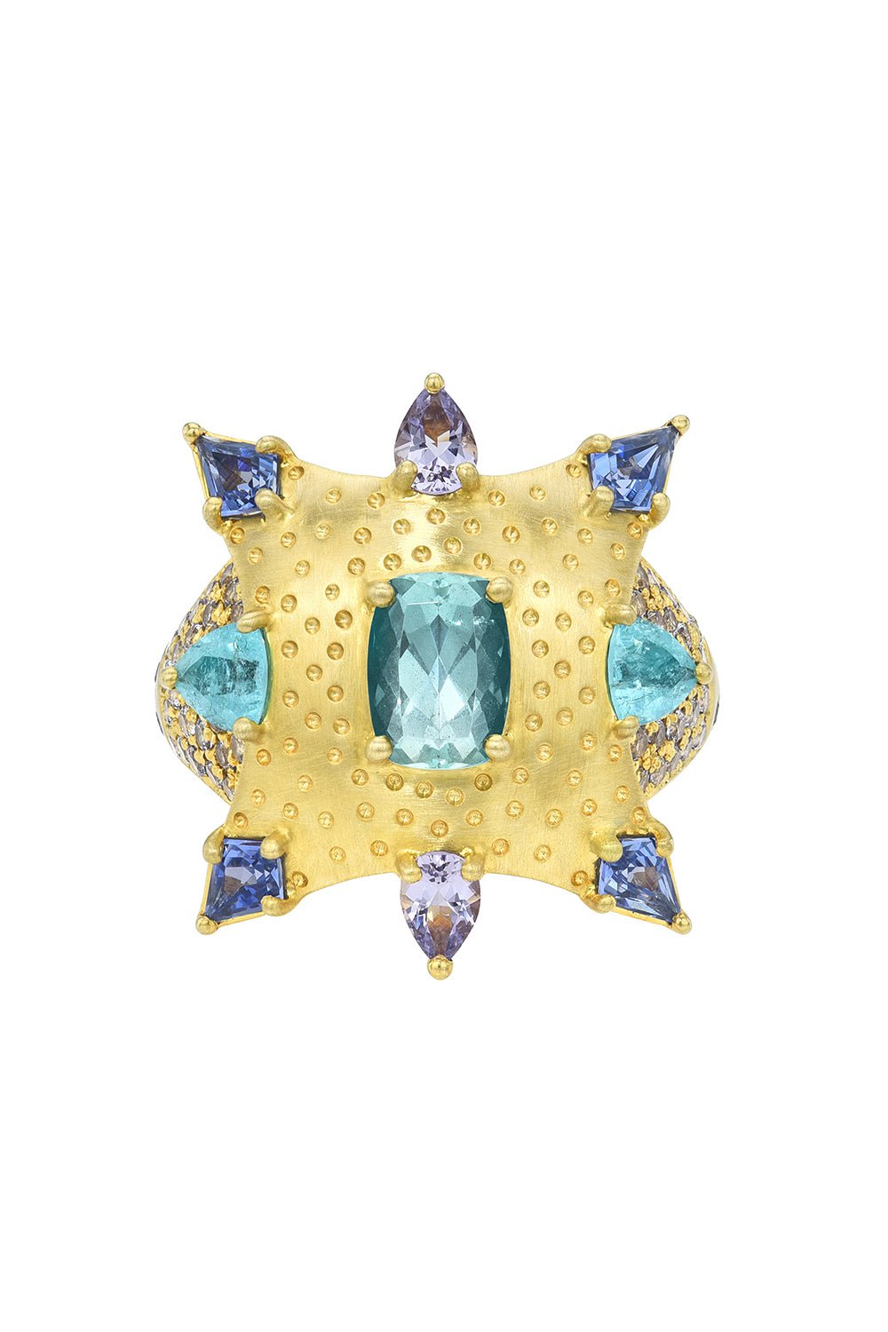 MEREDITH YOUNG-Lagoon Supernova Explosion Ring-YELLOW GOLD