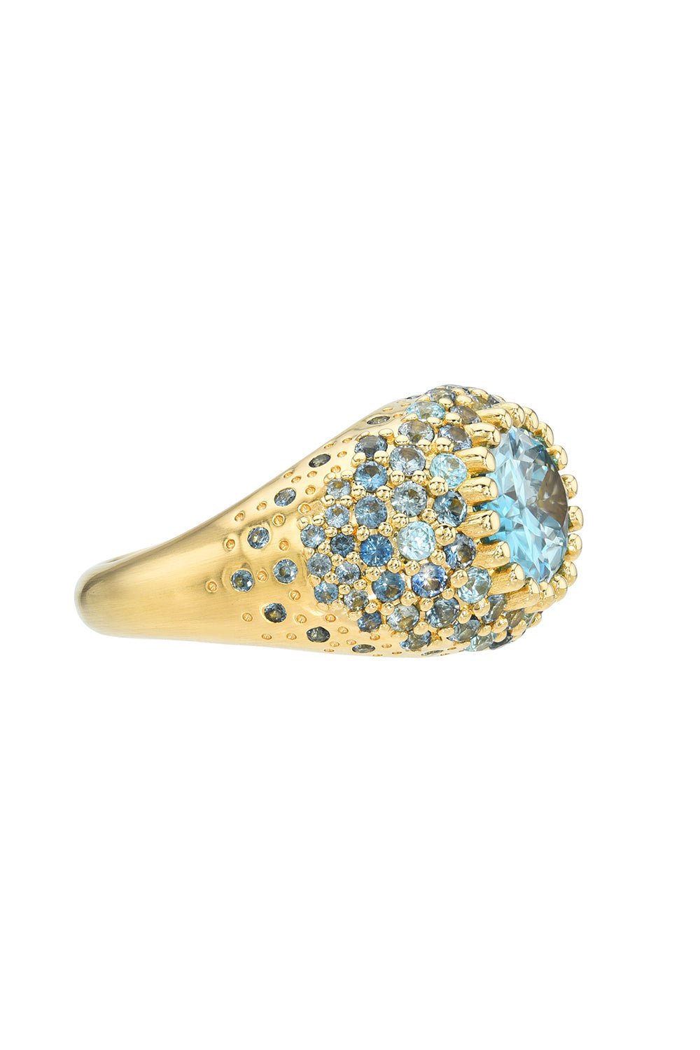 MEREDITH YOUNG-Clear Skies Zircon Sapphire Ring-YELLOW GOLD
