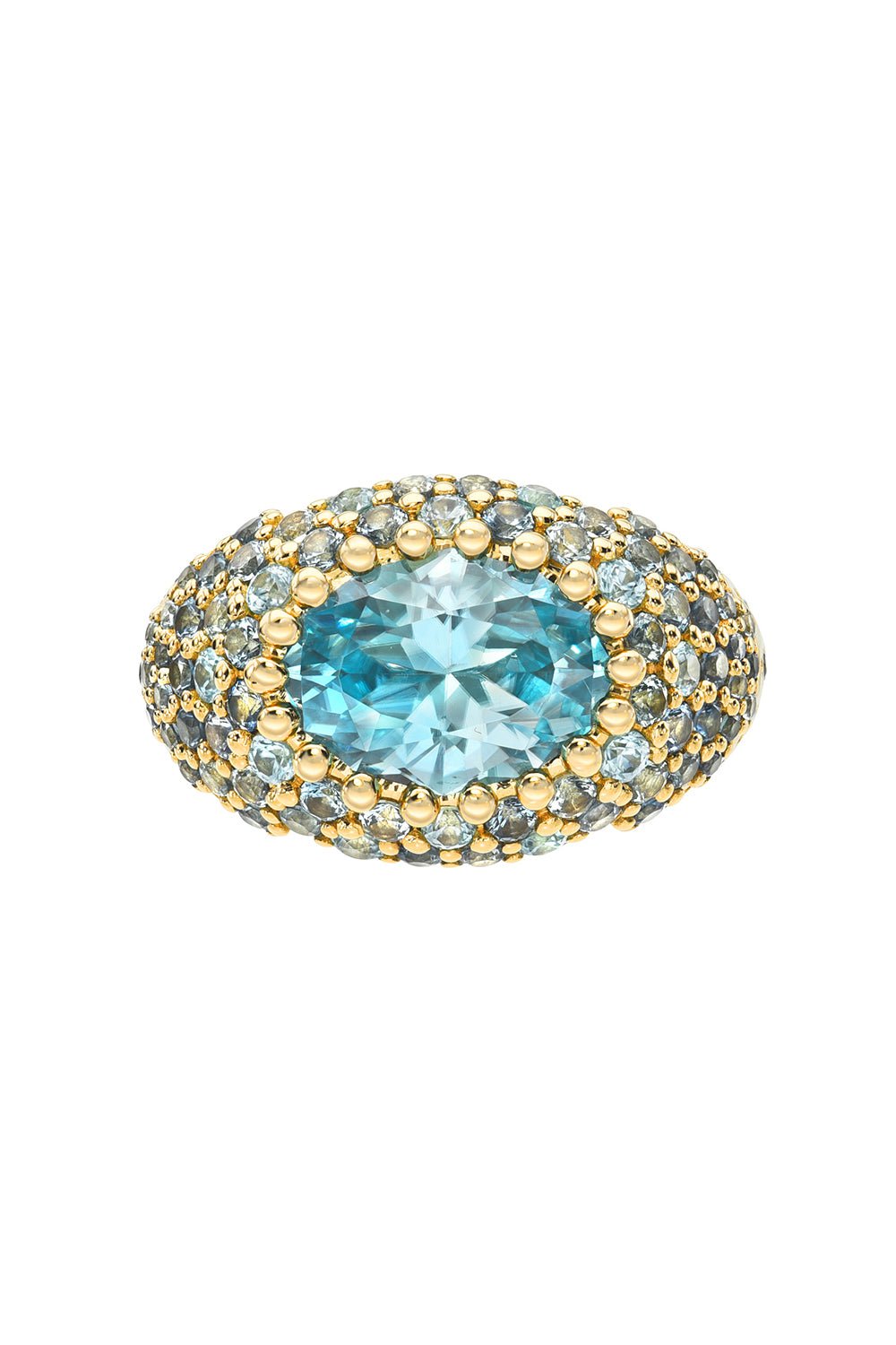 MEREDITH YOUNG-Clear Skies Zircon Sapphire Ring-YELLOW GOLD