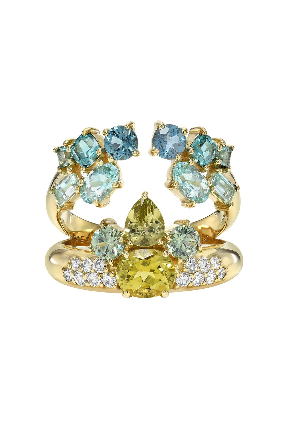 MEREDITH YOUNG-Lagoon Split Ring-YELLOW GOLD