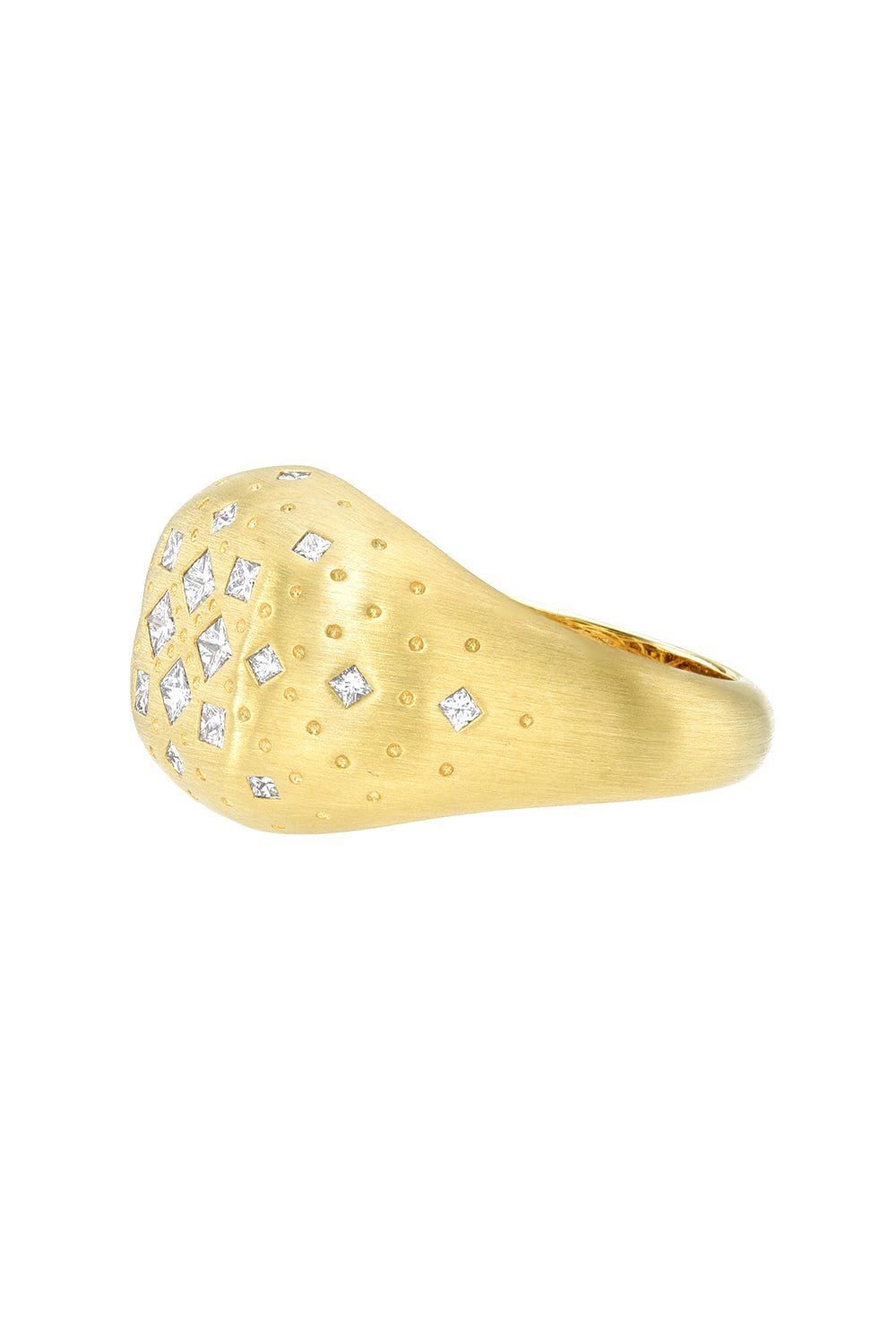 MEREDITH YOUNG-Princess Signet Ring-YELLOW GOLD