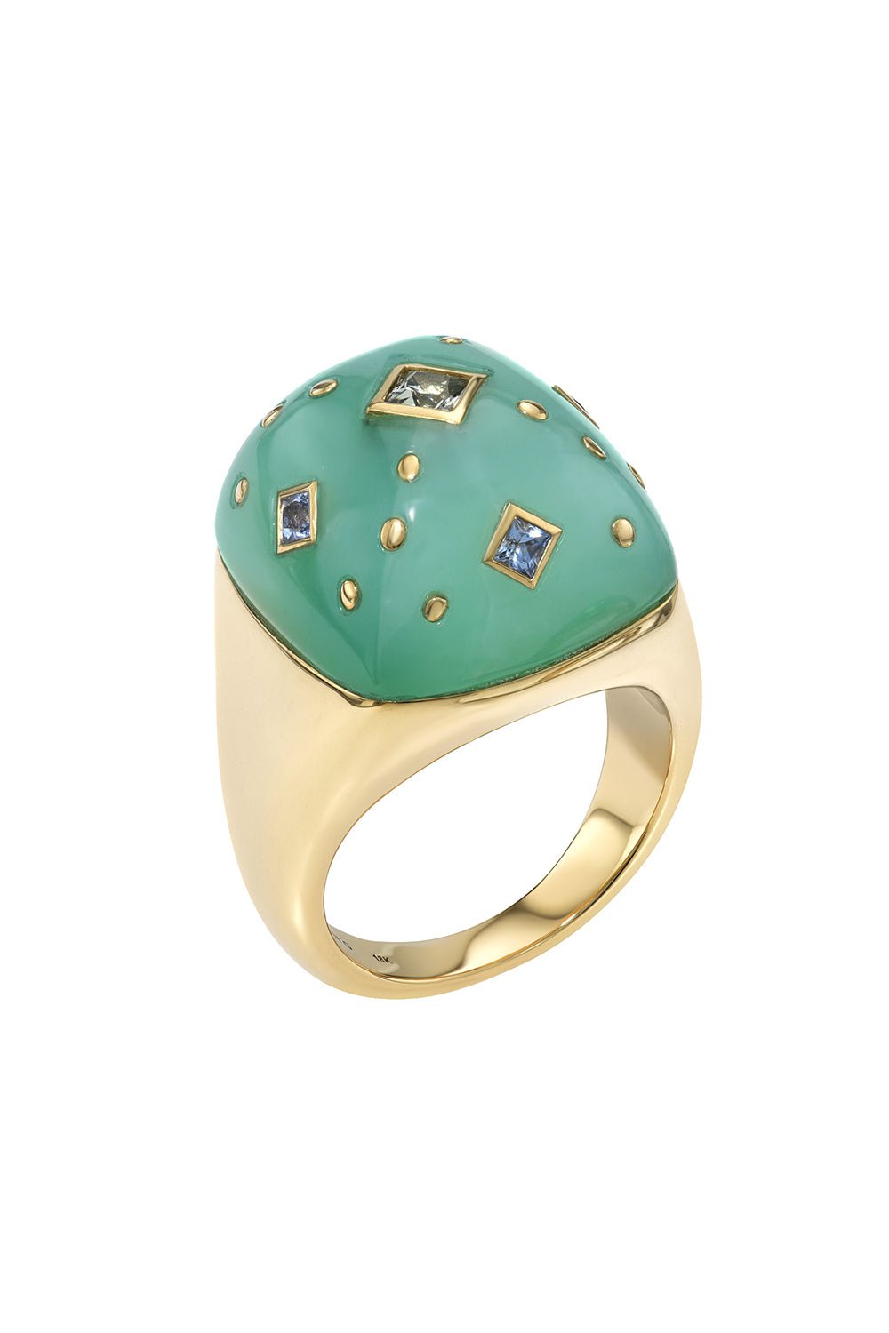 MEREDITH YOUNG-Sugarloaf Cosmic Lagoon Ring-YELLOW GOLD