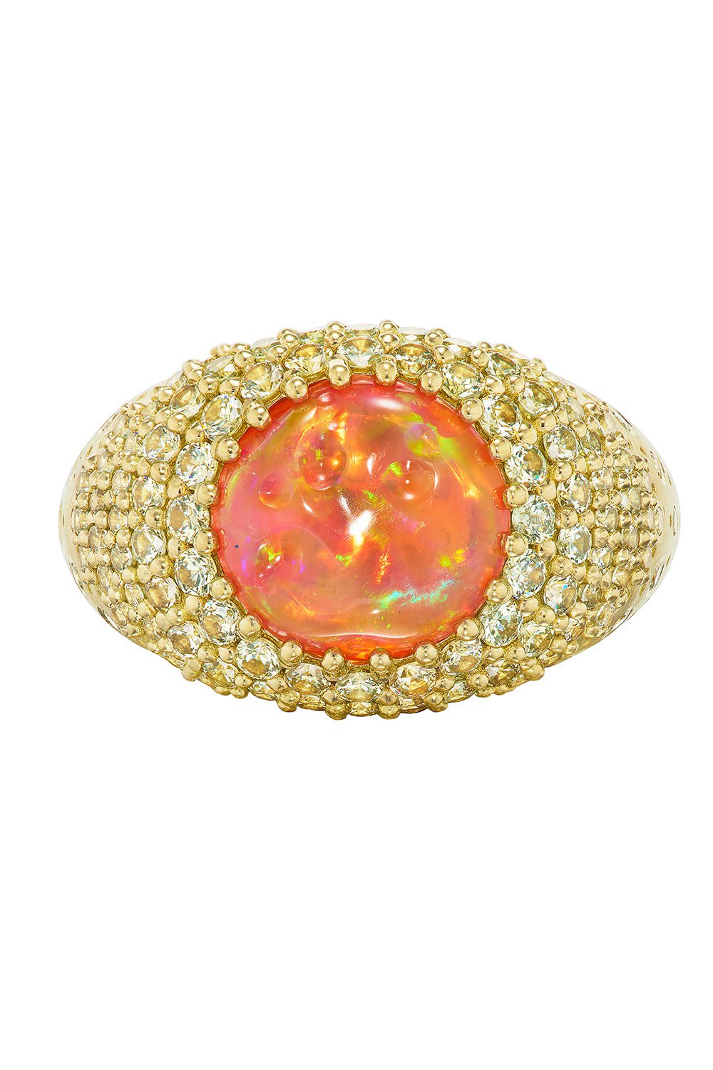 MEREDITH YOUNG-Supernova Fire Opal Ring-YELLOW GOLD