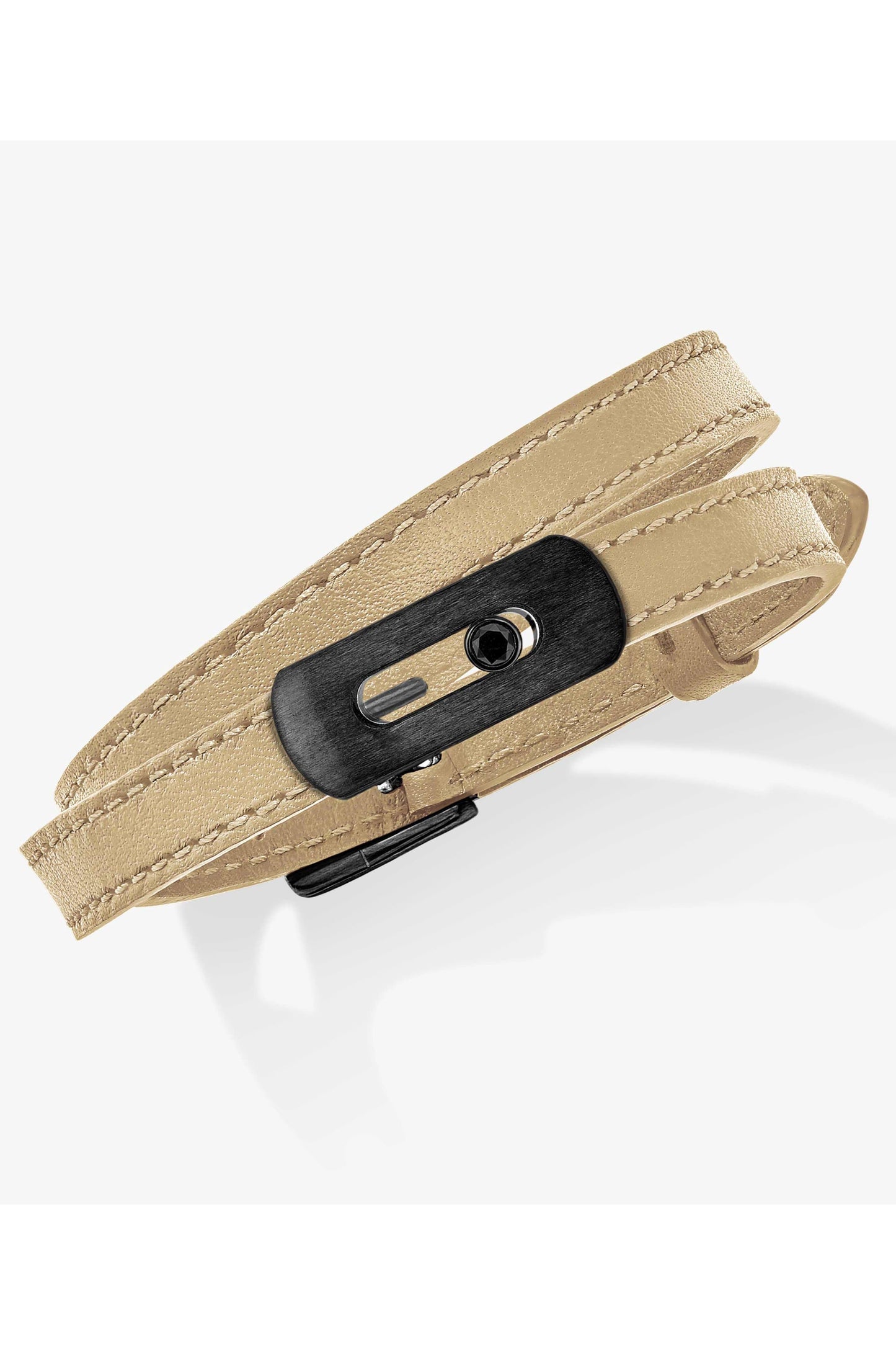MESSIKA-My Move Leather Bracelet - Nude Beige-BEIGE