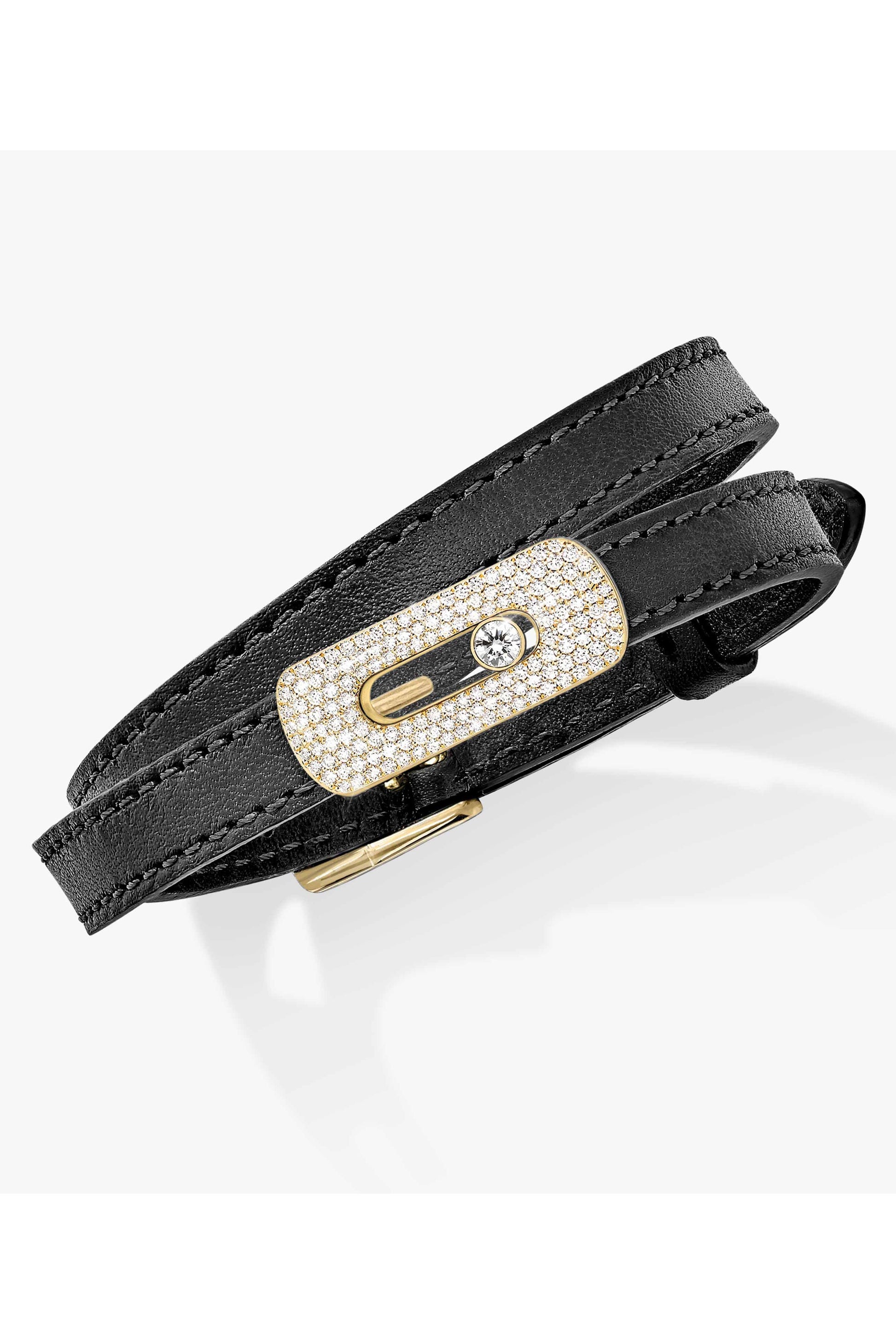 MESSIKA-My Move Leather Bracelet - Black-