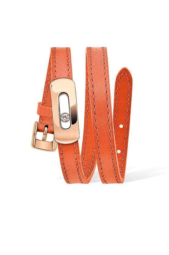 MESSIKA-My Move Leather Bracelet - Orange Tangerine-ORANGE