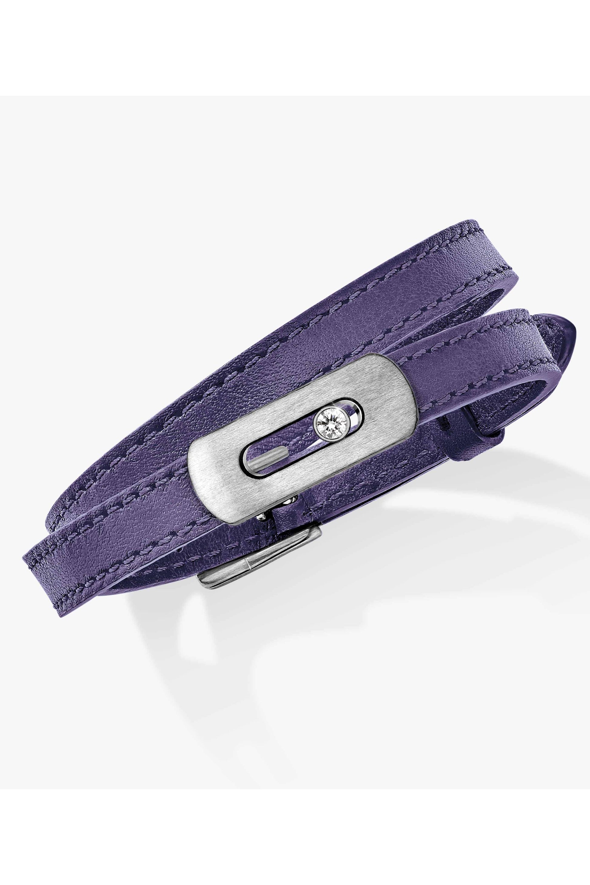 MESSIKA-My Move Leather Bracelet - Purple Rain-PURPLE