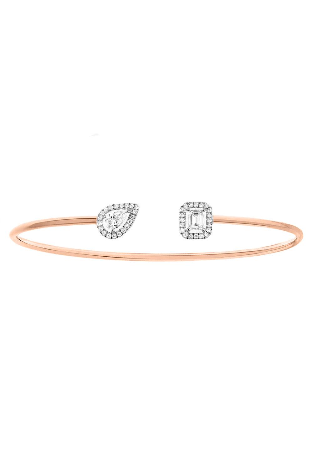 My Twin Toi & Moi Thin Bangle-ROSE GOLD-M-JEWELRYFINE JEWELBRACELET O-MESSIKA