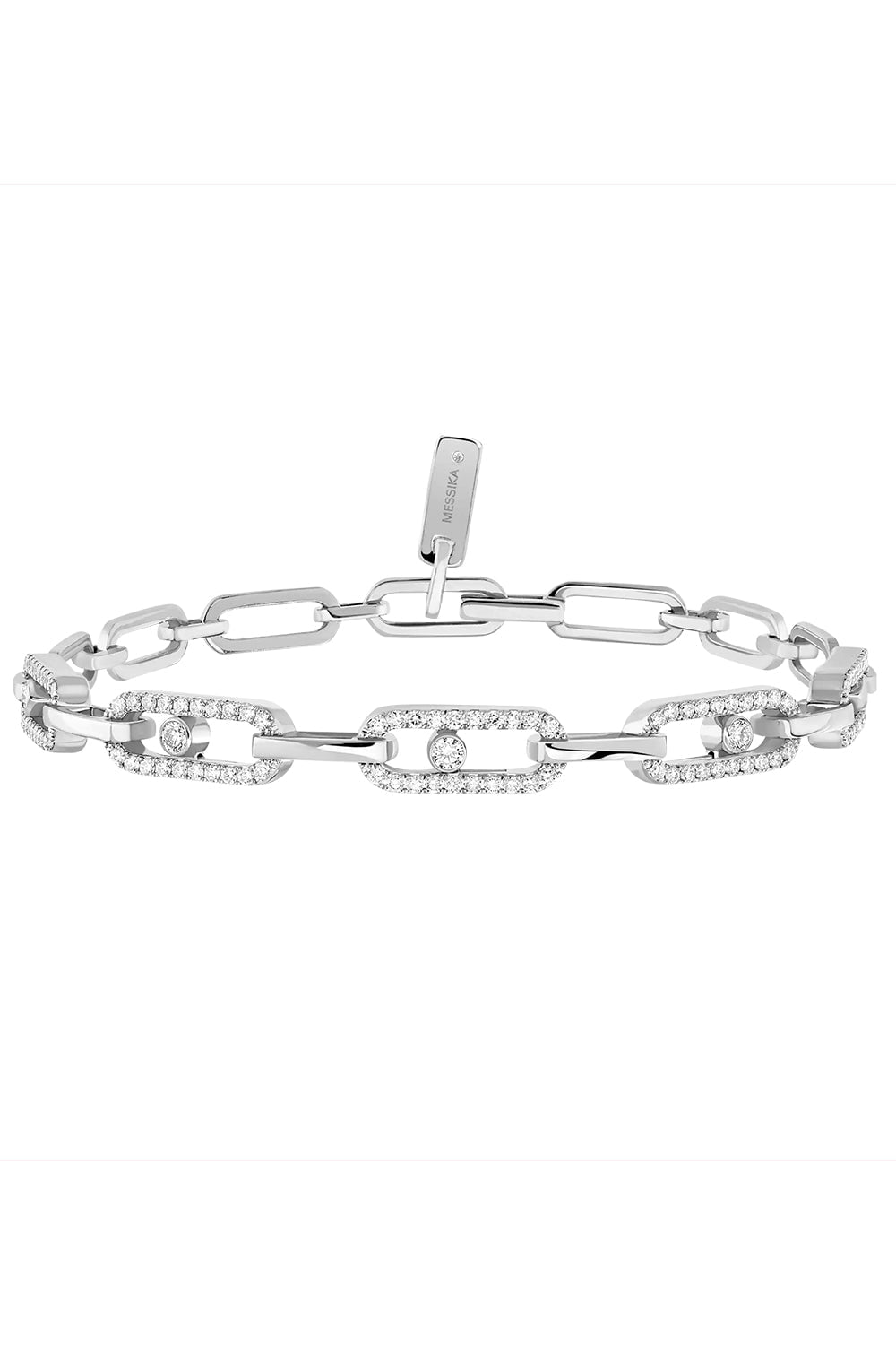 MESSIKA-Move Link Multi Diamond Bracelet-WHITE GOLD
