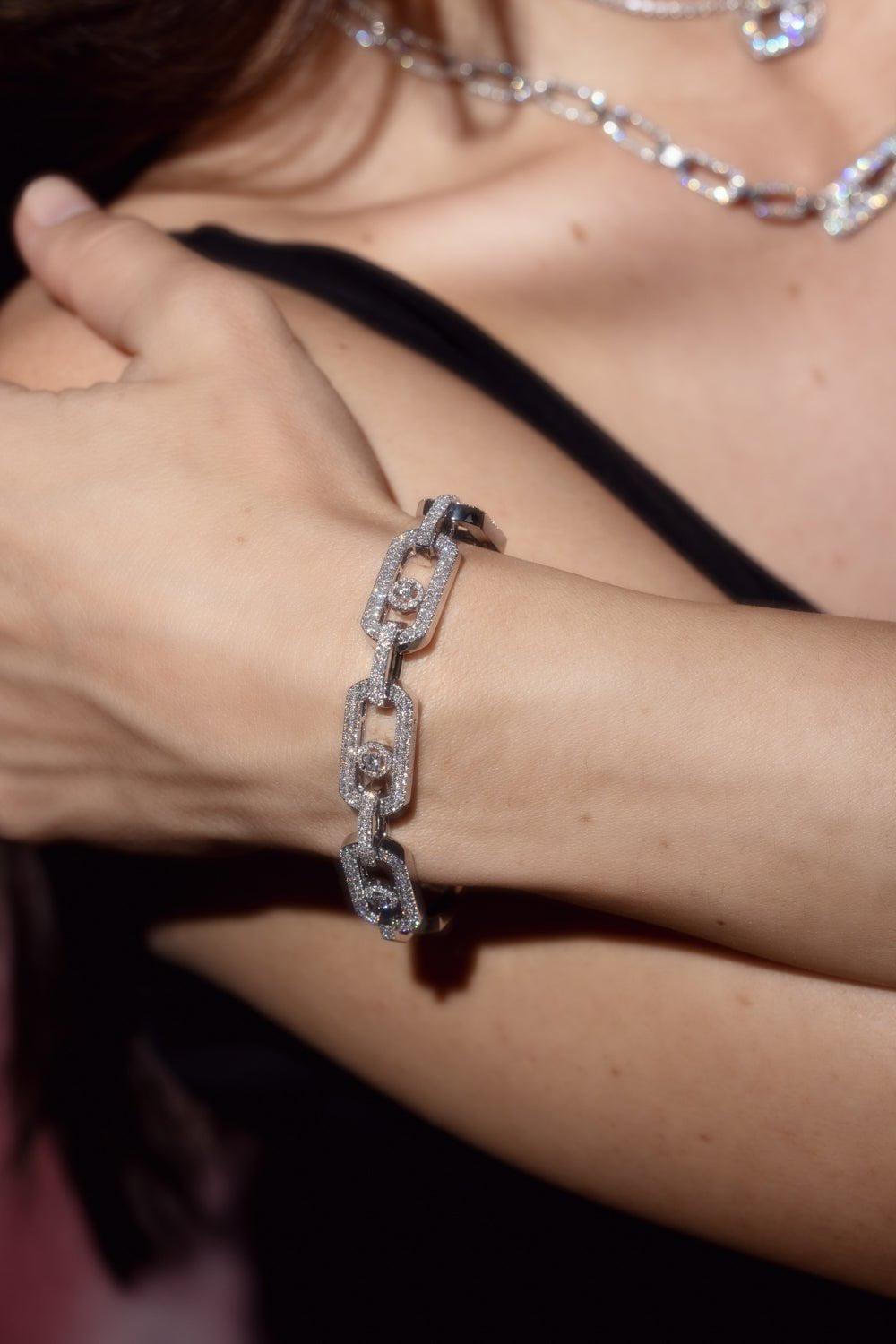 MESSIKA-So Move XL Pave Diamond Bracelet-WHITE GOLD