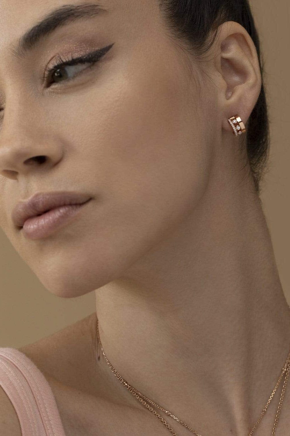 MESSIKA-Move Romane Mini Hoop Earrings-ROSE GOLD