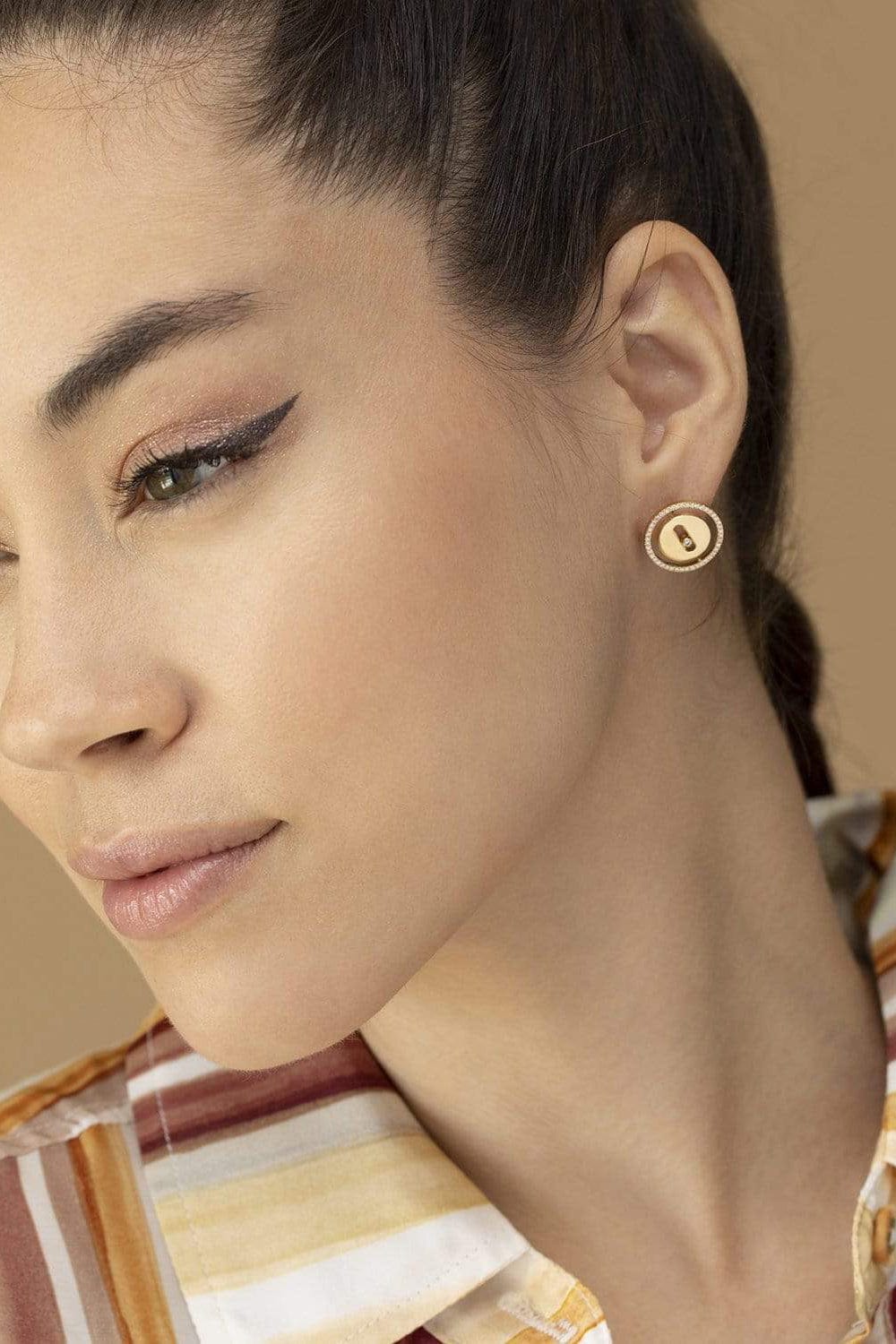 MESSIKA-Lucky Move Stud Earrings-YELLOW GOLD