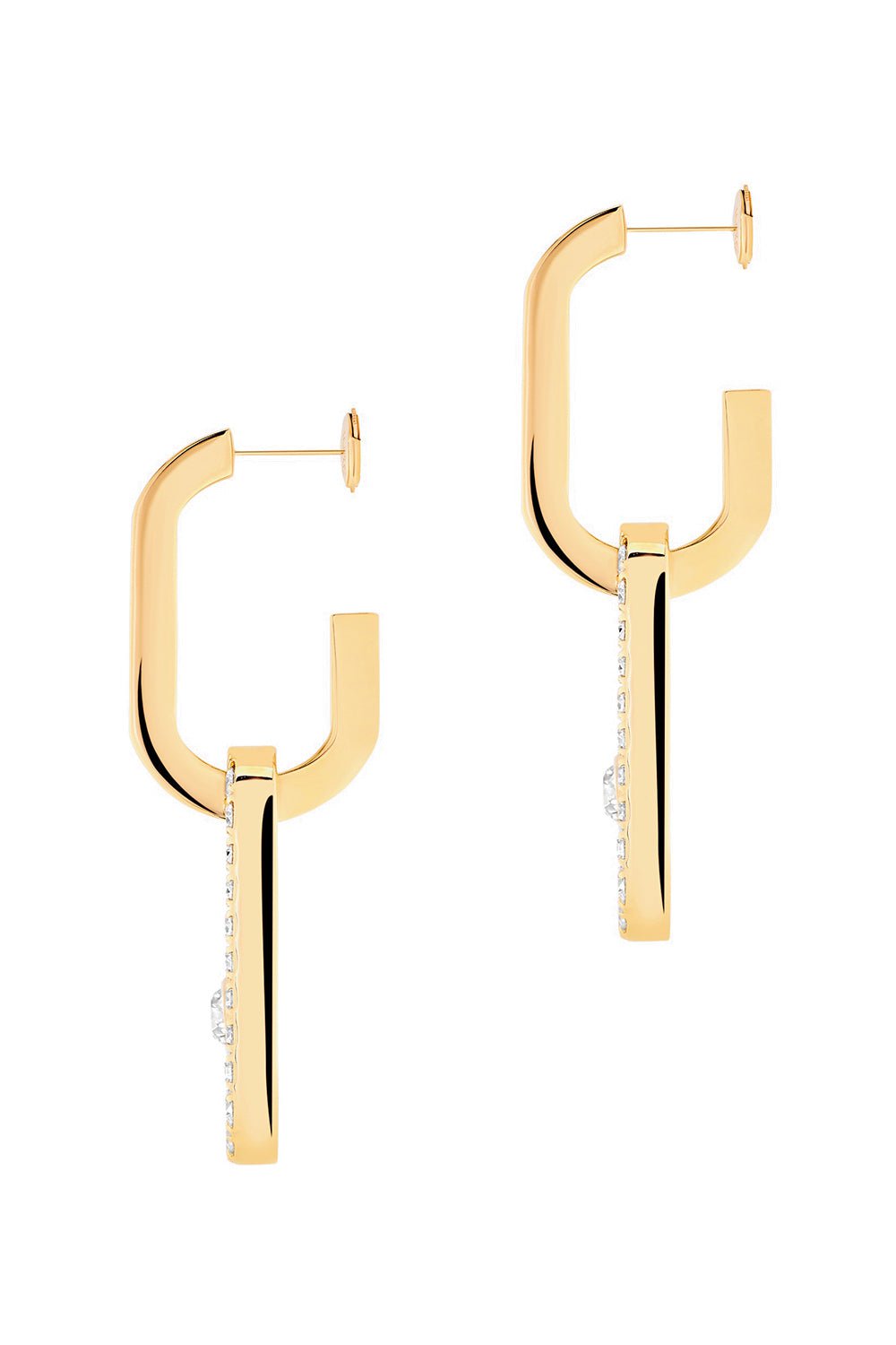 MESSIKA-Move Link Diamond Earrings-YELLOW GOLD
