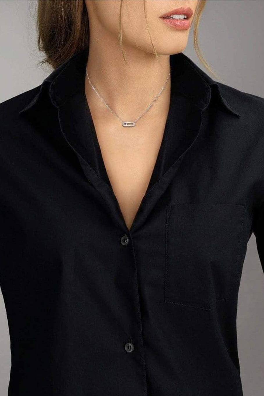 MESSIKA-Move Uno Pave Diamond Necklace-