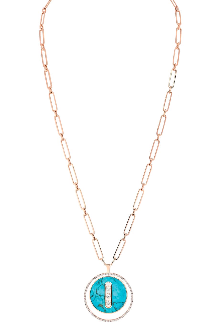 MESSIKA-Turquoise Lucky Move LM Necklace-ROSE GOLD