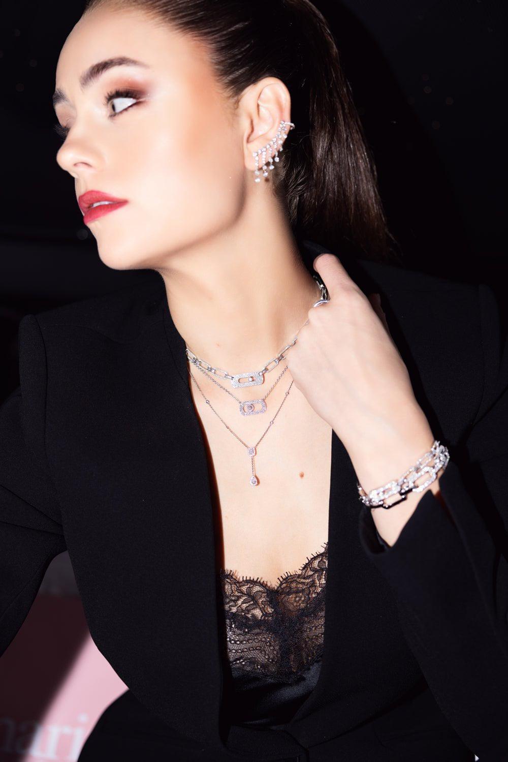 MESSIKA-Move Link Full Diamond Curb Necklace-WHITE GOLD