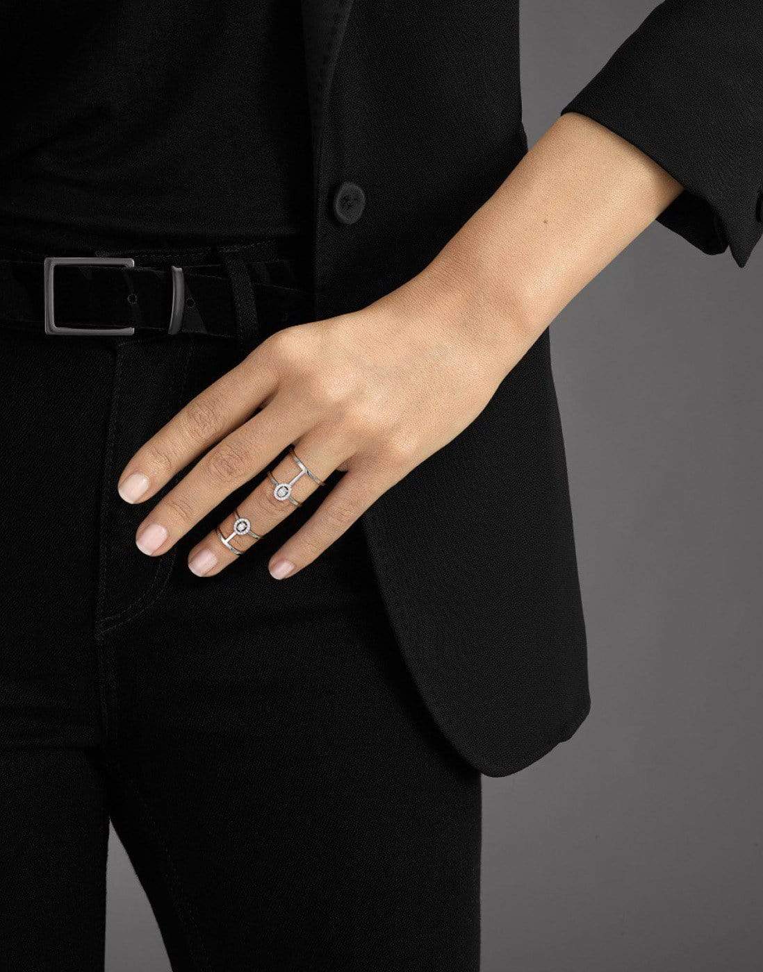 MESSIKA-Glam'Azone Double Diamond Ring-ROSE GOLD
