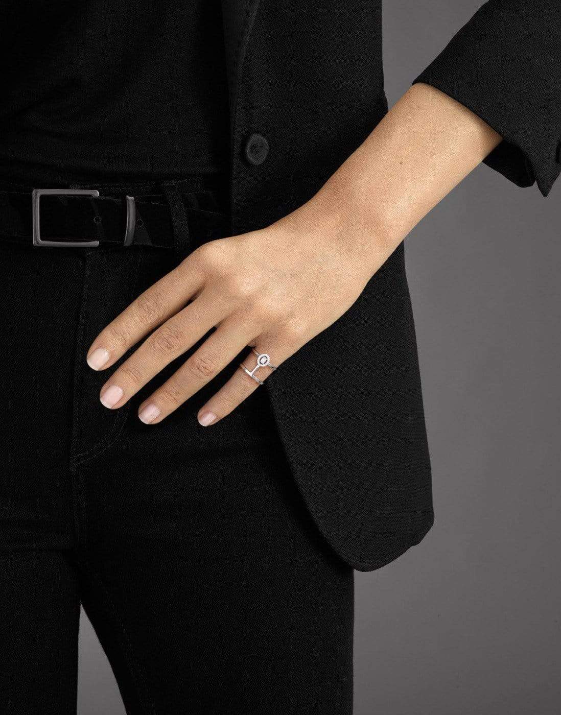 MESSIKA-Glam'Azone Double Diamond Ring-ROSE GOLD