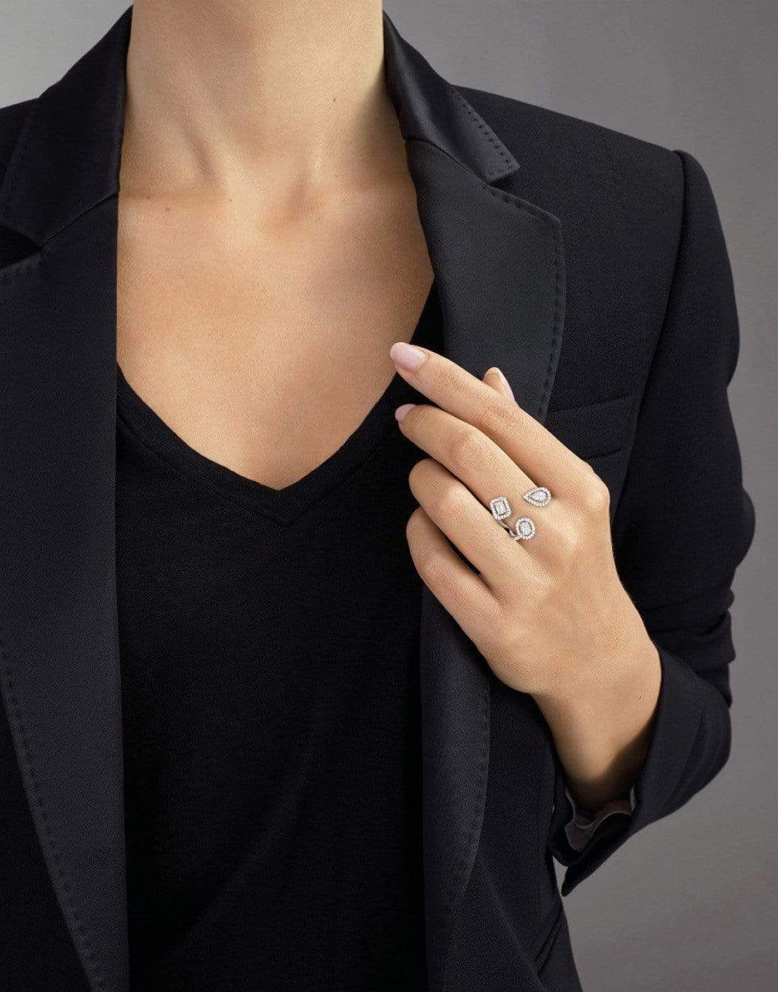MESSIKA-My Twin Trilogy Diamond Ring-WHITE GOLD