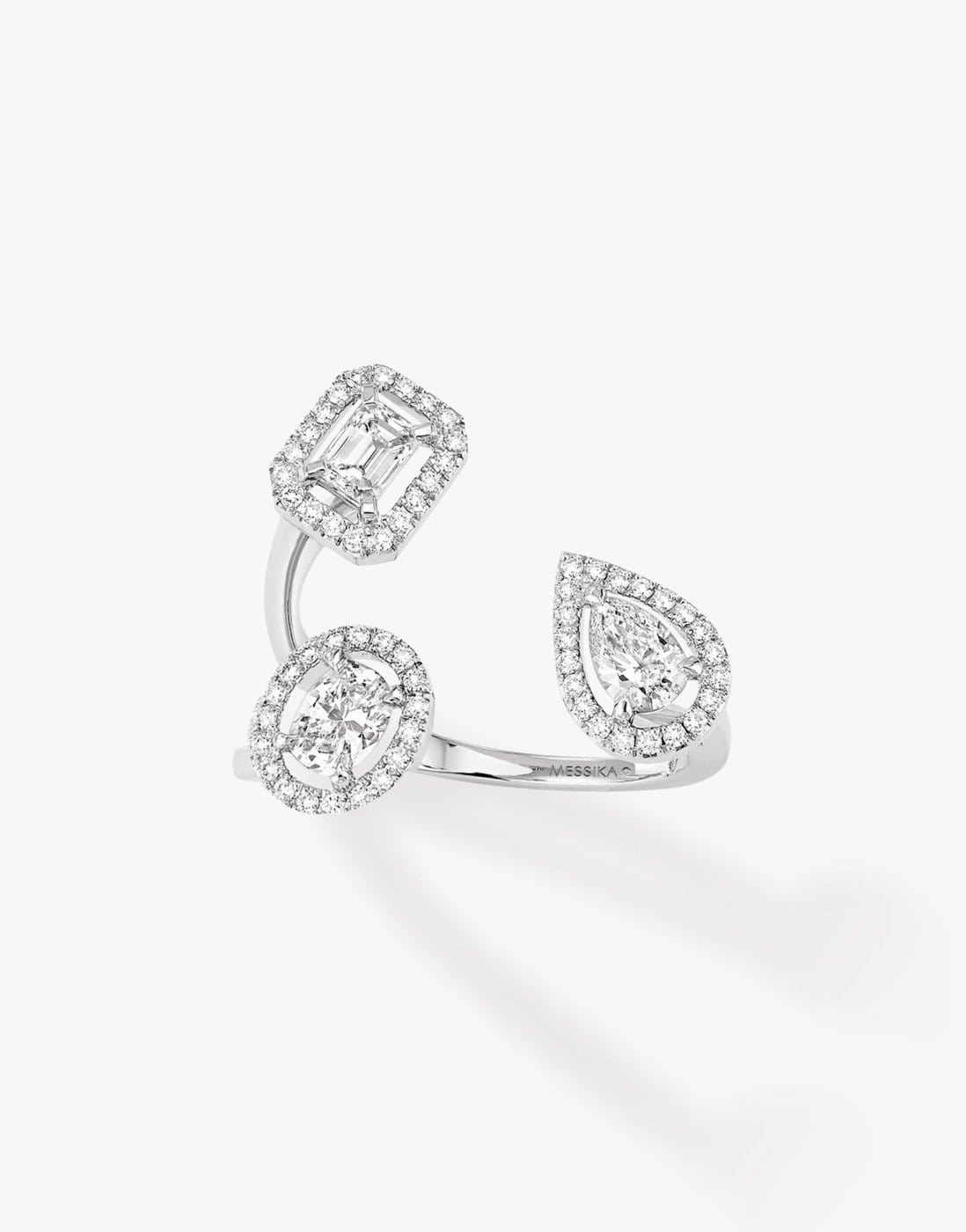 MESSIKA-My Twin Trilogy Diamond Ring-WHITE GOLD