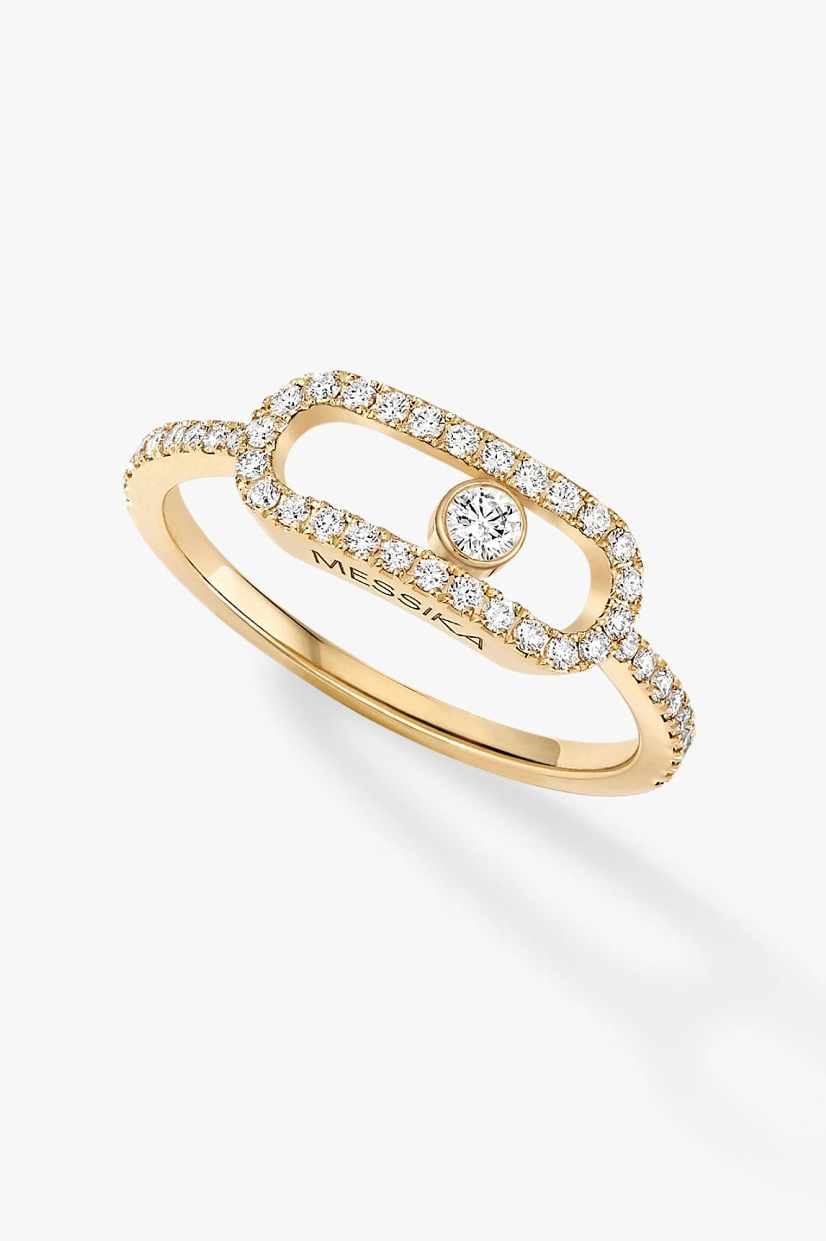MESSIKA-Move Uno Pave LM Ring-YELLOW GOLD