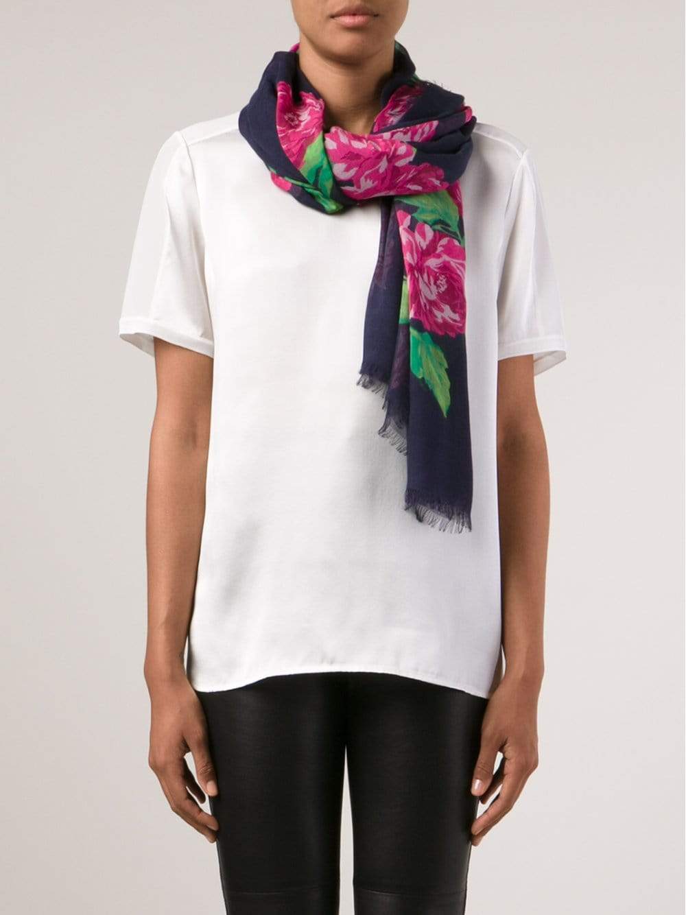 MICHAEL KORS-Begonia Print Scarf-BEGONIA