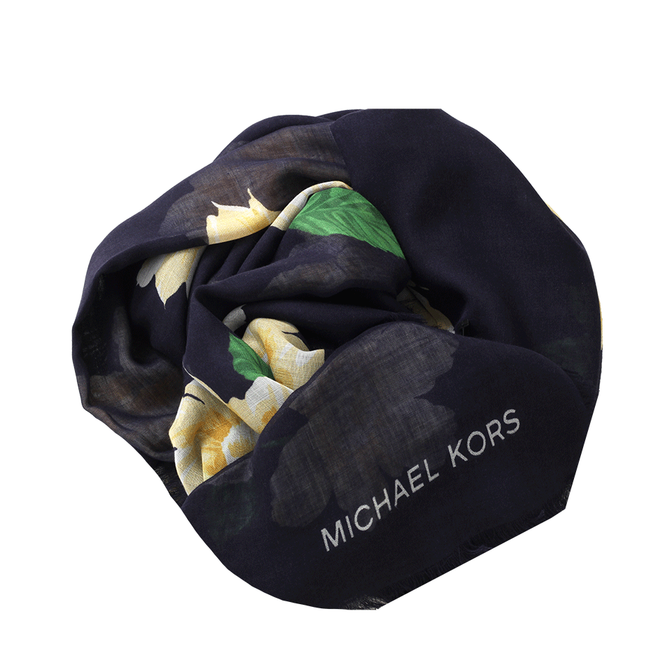 MICHAEL KORS-Lanceolata Print Scarf-IND/WHT