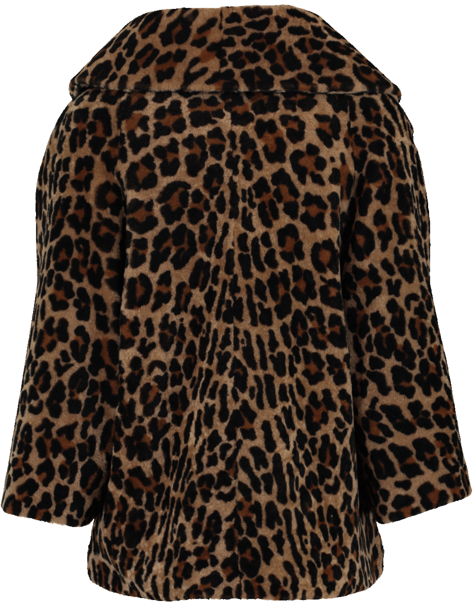 MICHAEL KORS-Leopard Shearling Jacket-