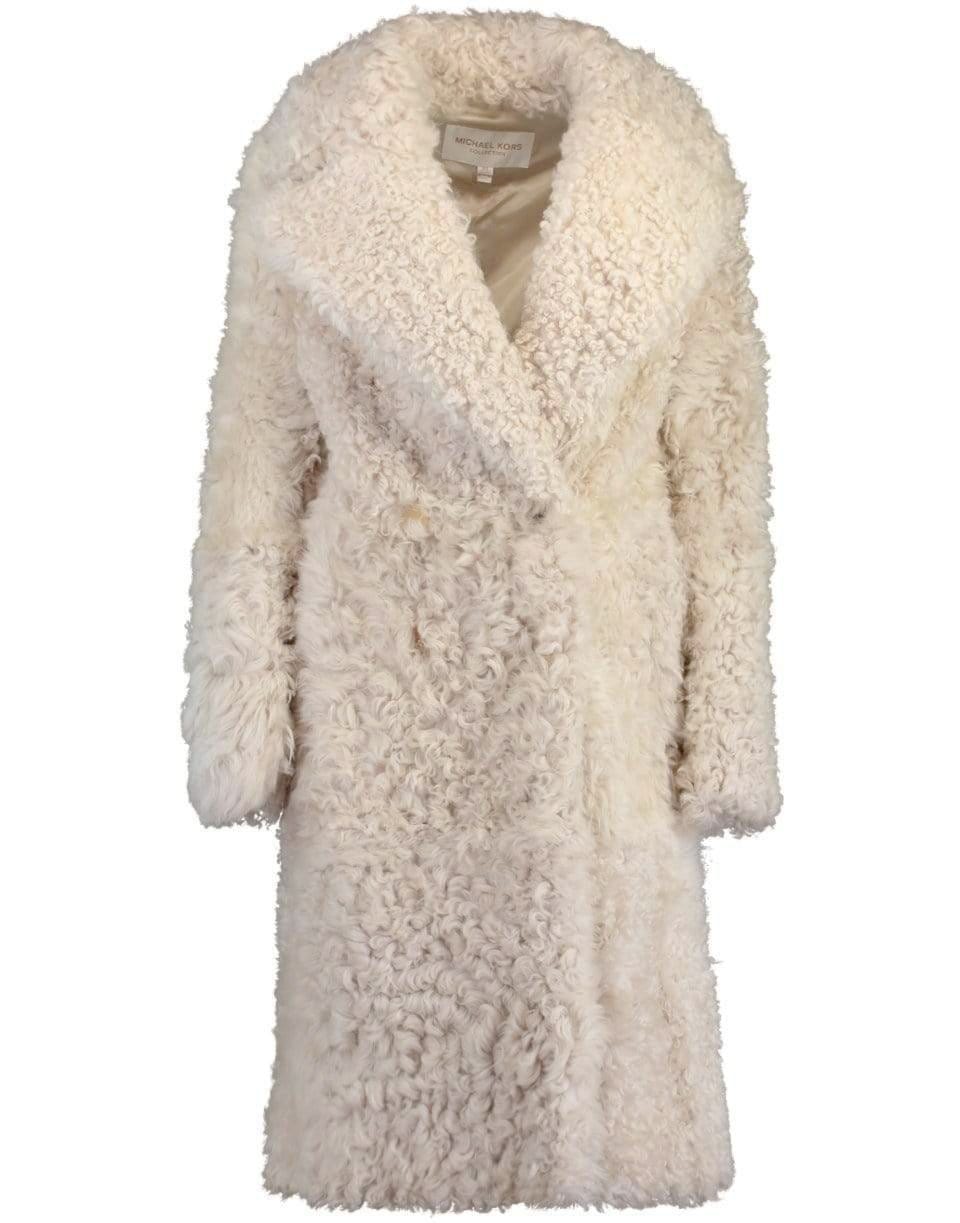 MICHAEL KORS-Double-Breasted Officer Coat-IVORY