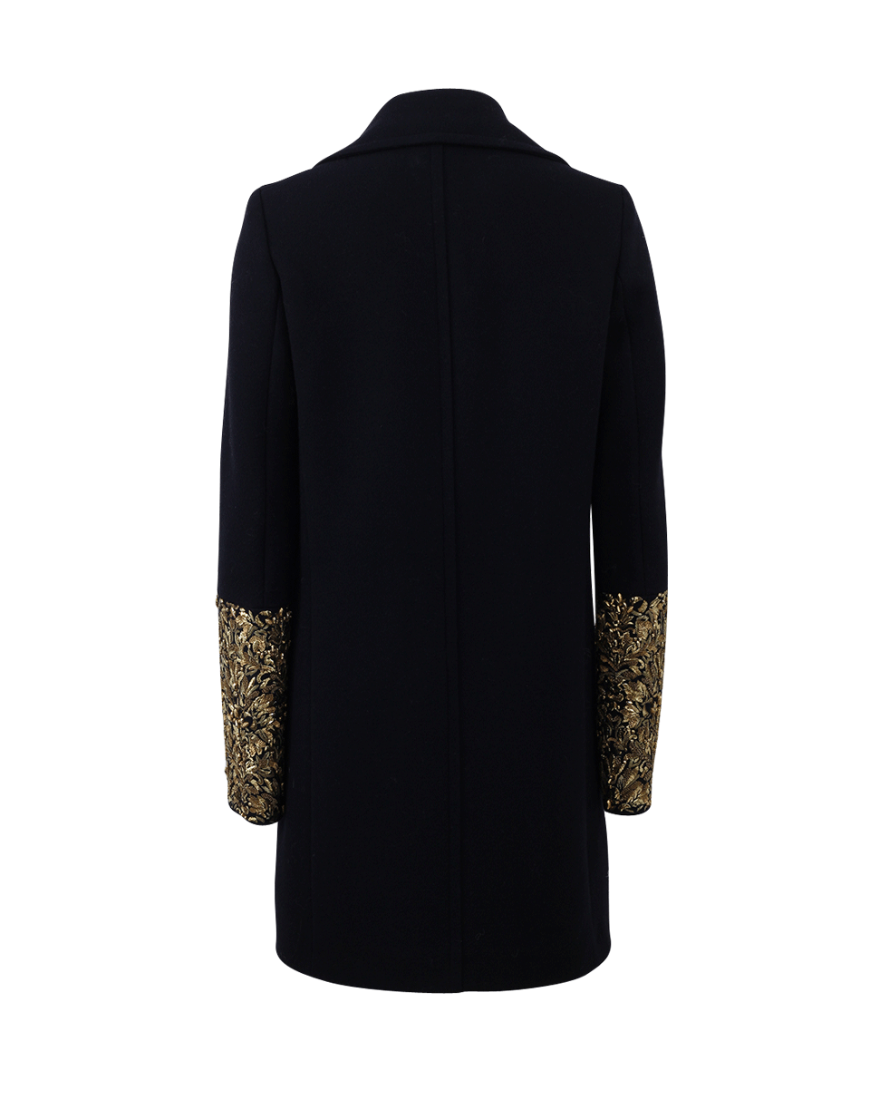 MICHAEL KORS-Bouillionne Cuff Coat-NAVY