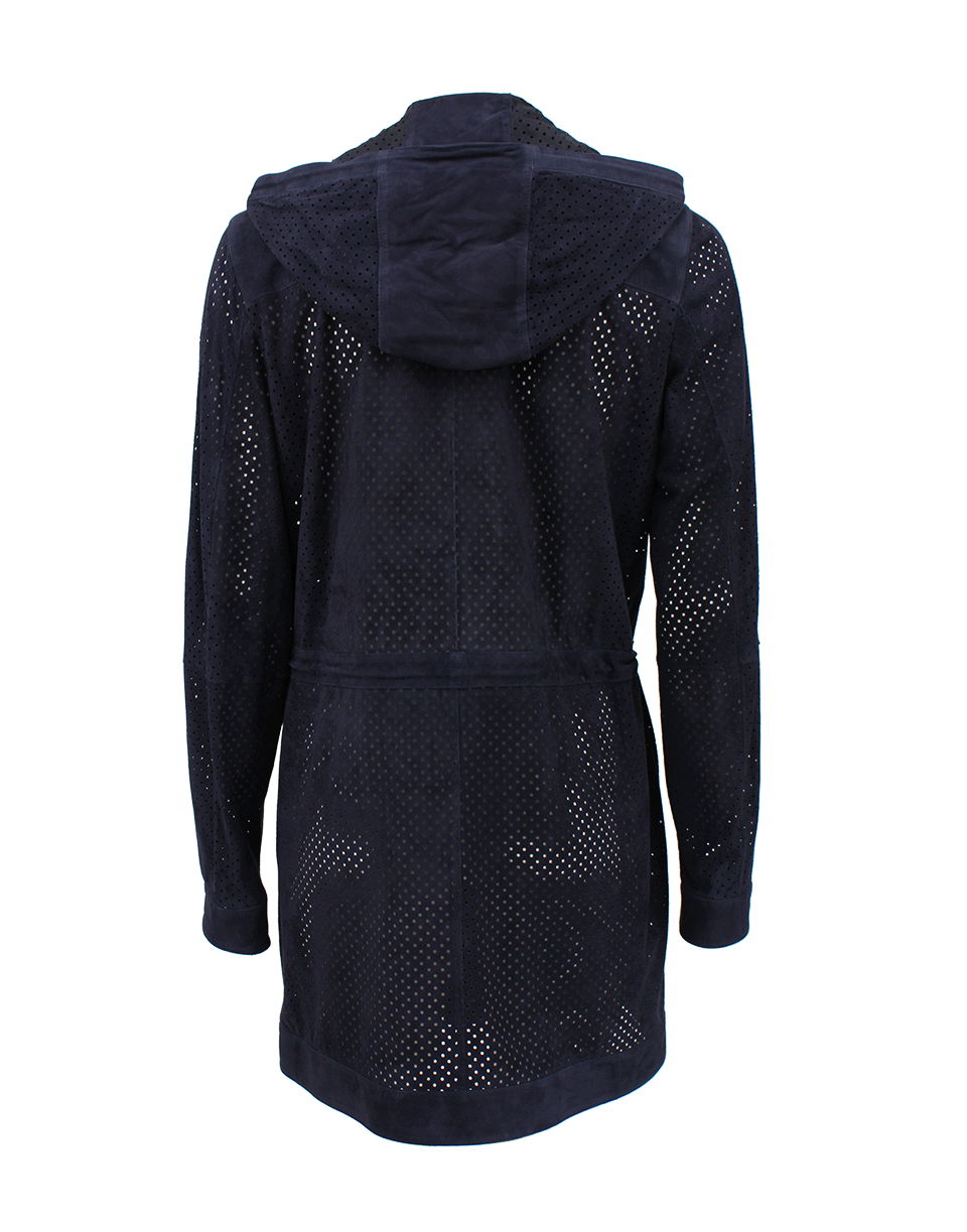 MICHAEL KORS-Suede Perforated Anorak-