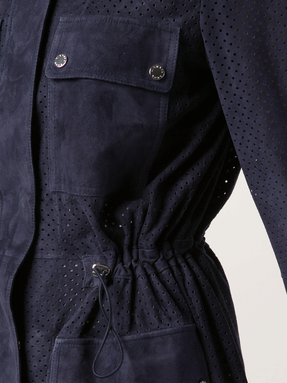 MICHAEL KORS-Suede Perforated Anorak-