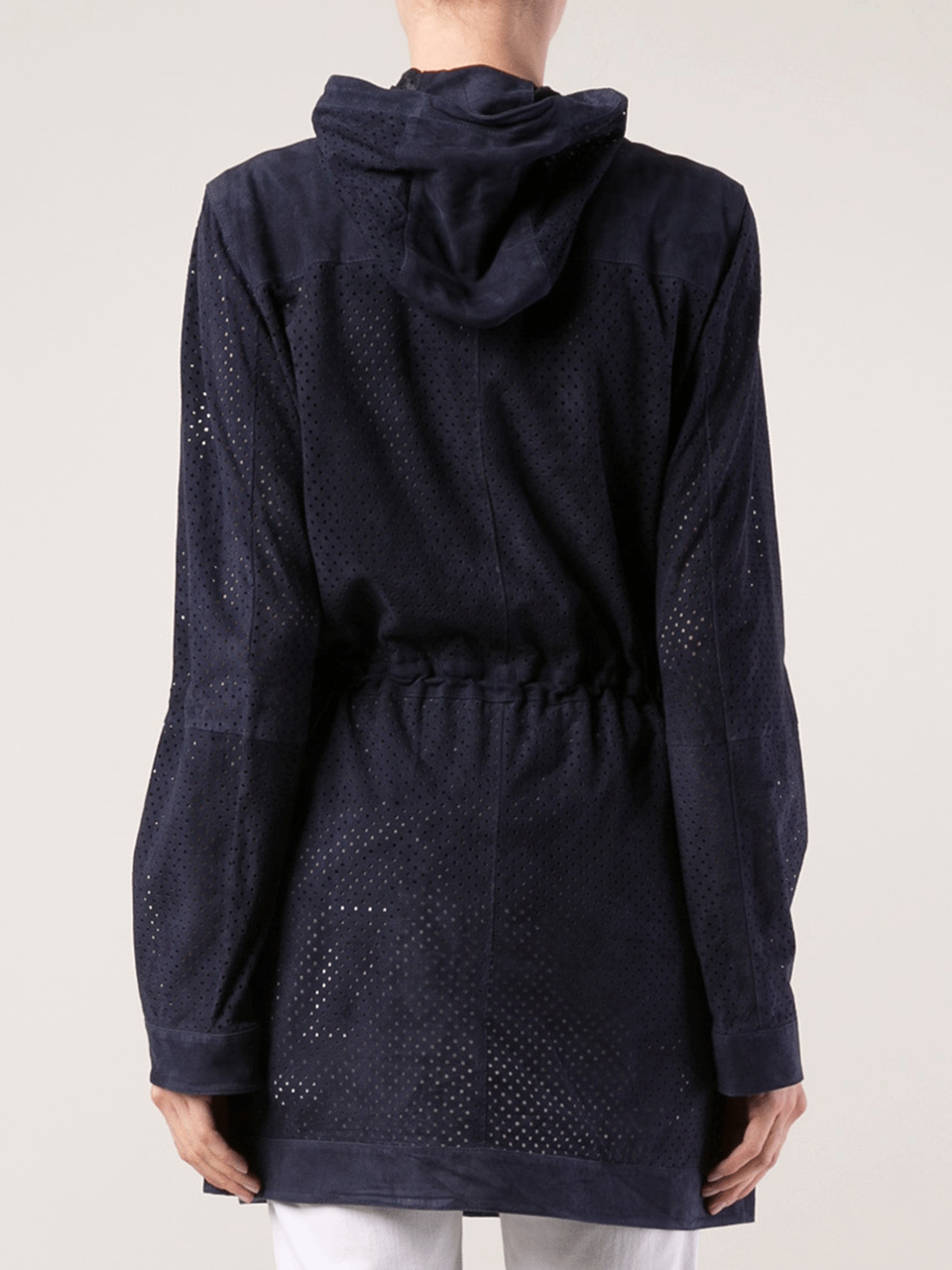 MICHAEL KORS-Suede Perforated Anorak-