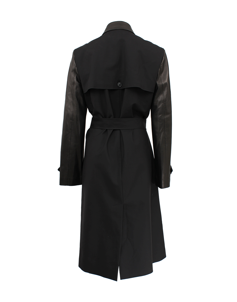MICHAEL KORS-Plunge Contrast Trench-BLK/SLVR