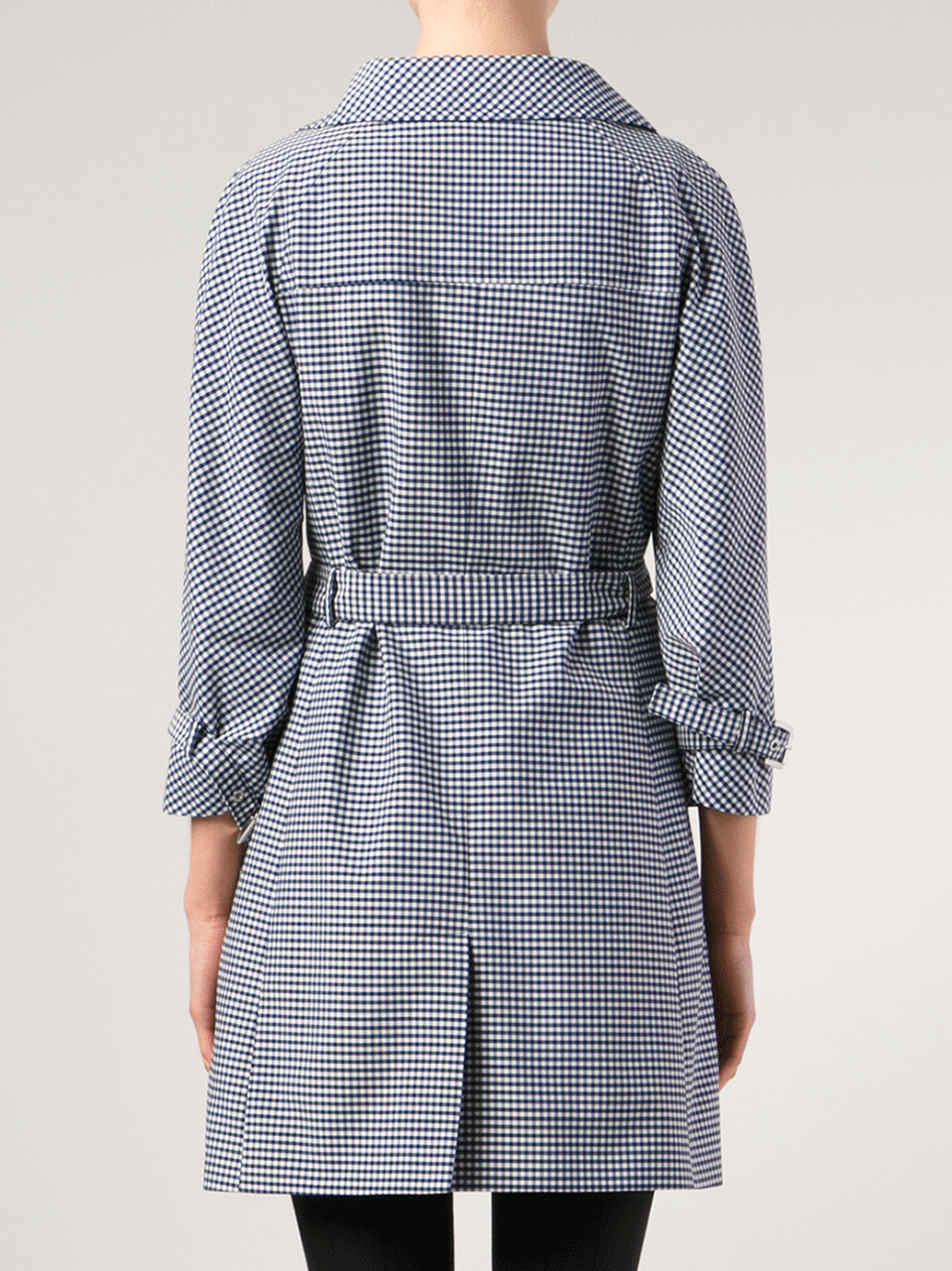 MICHAEL KORS-Open Neck Gingham Trench-