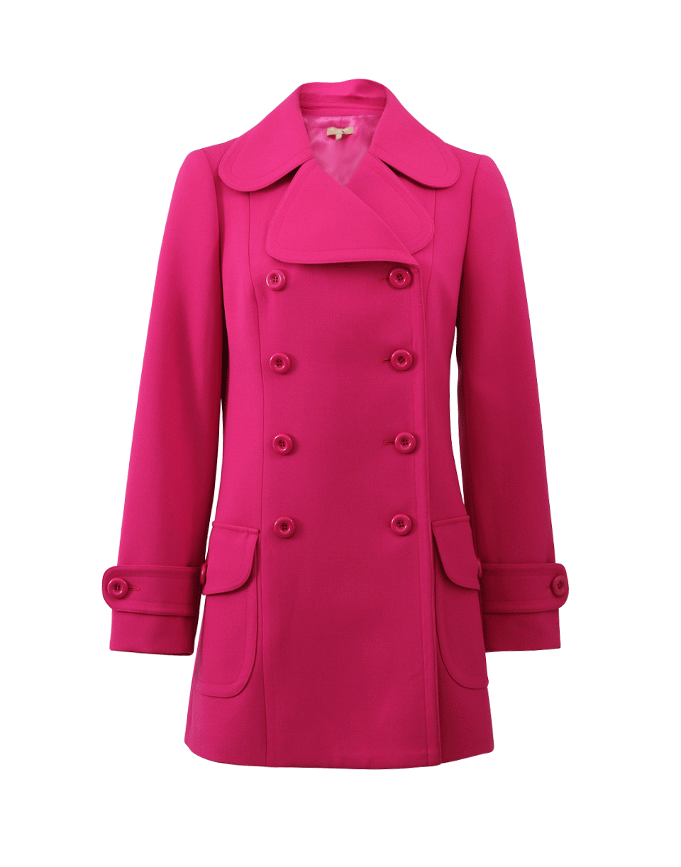 MICHAEL KORS-Flap Pocket Pea Coat-GERANIUM