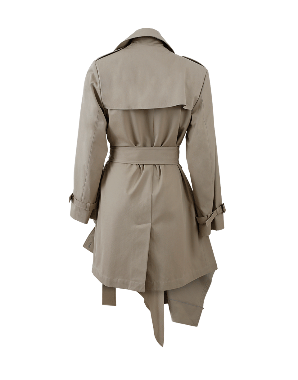 MICHAEL KORS-Asymmetrical Wrap Trench-SAND