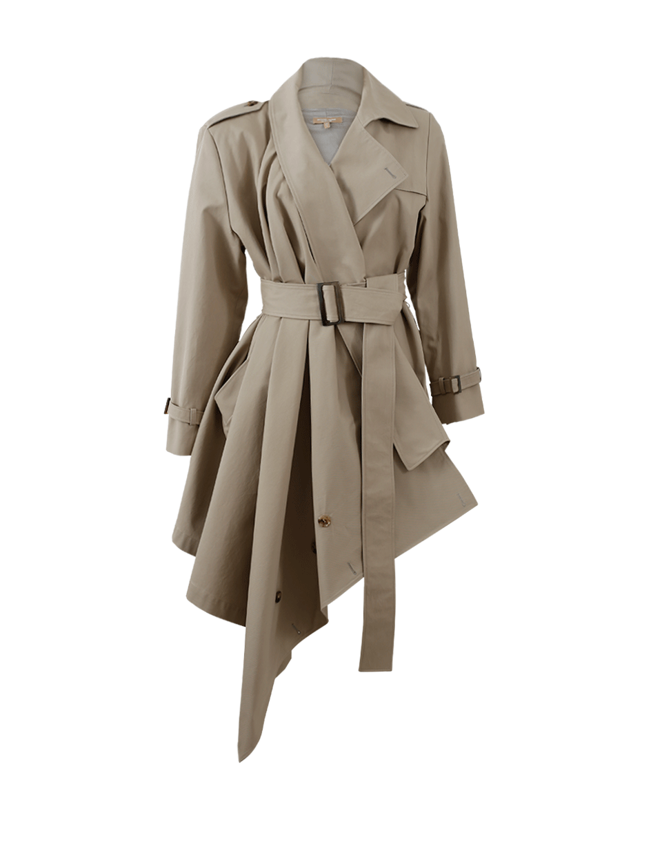 MICHAEL KORS-Asymmetrical Wrap Trench-SAND