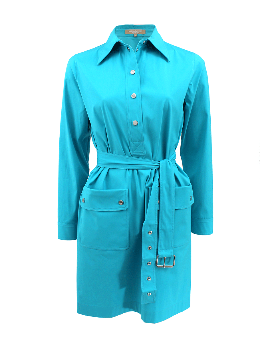 MICHAEL KORS-Long Sleeve Shirt Dress-