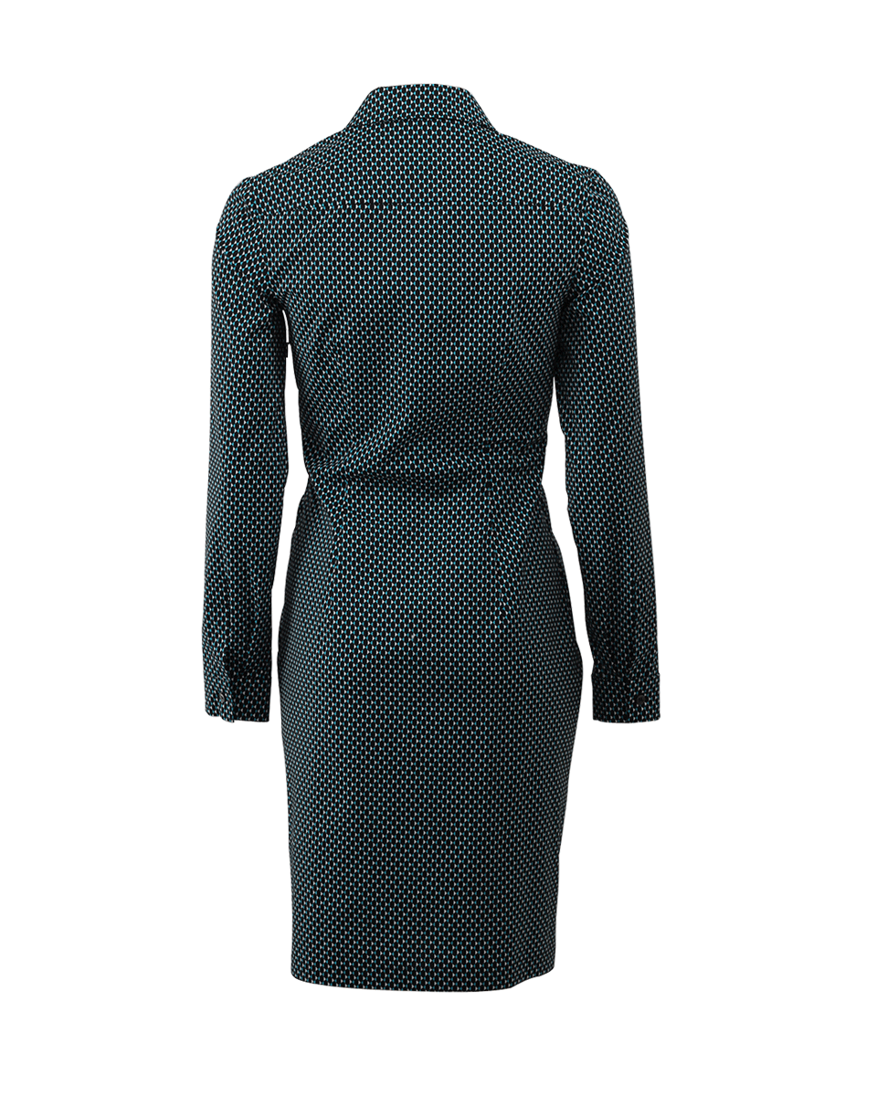 MICHAEL KORS-Diamond Print Twist Dress-