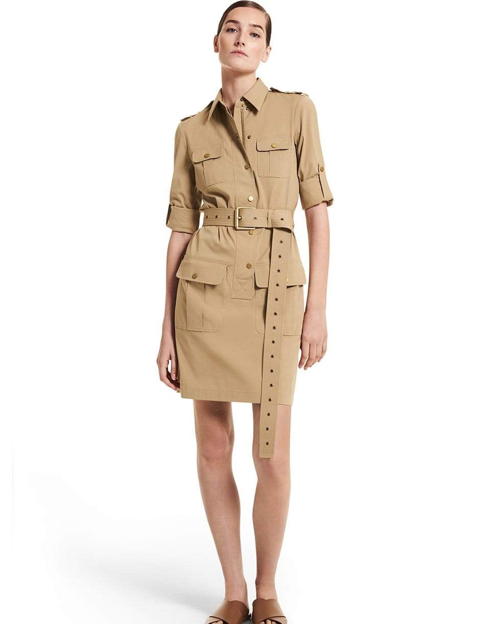 MICHAEL KORS-Belted Utility Shirt Dress-