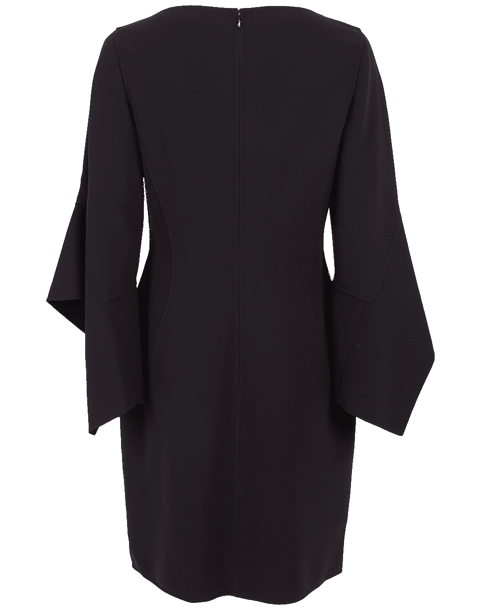 MICHAEL KORS-Drape Sleeve Sheath Dress-BLACK