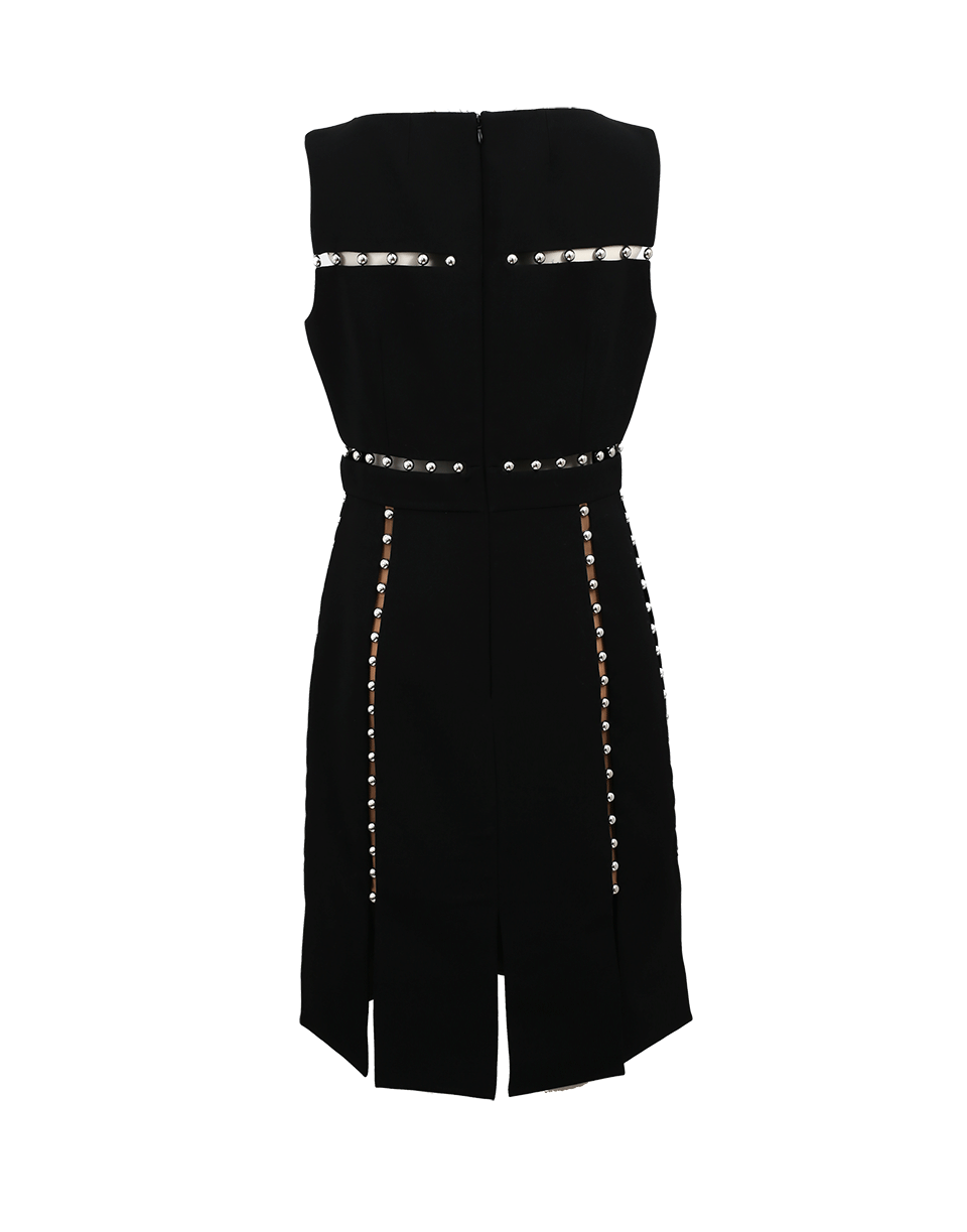 MICHAEL KORS-Studded Slashed Dress-BLACK