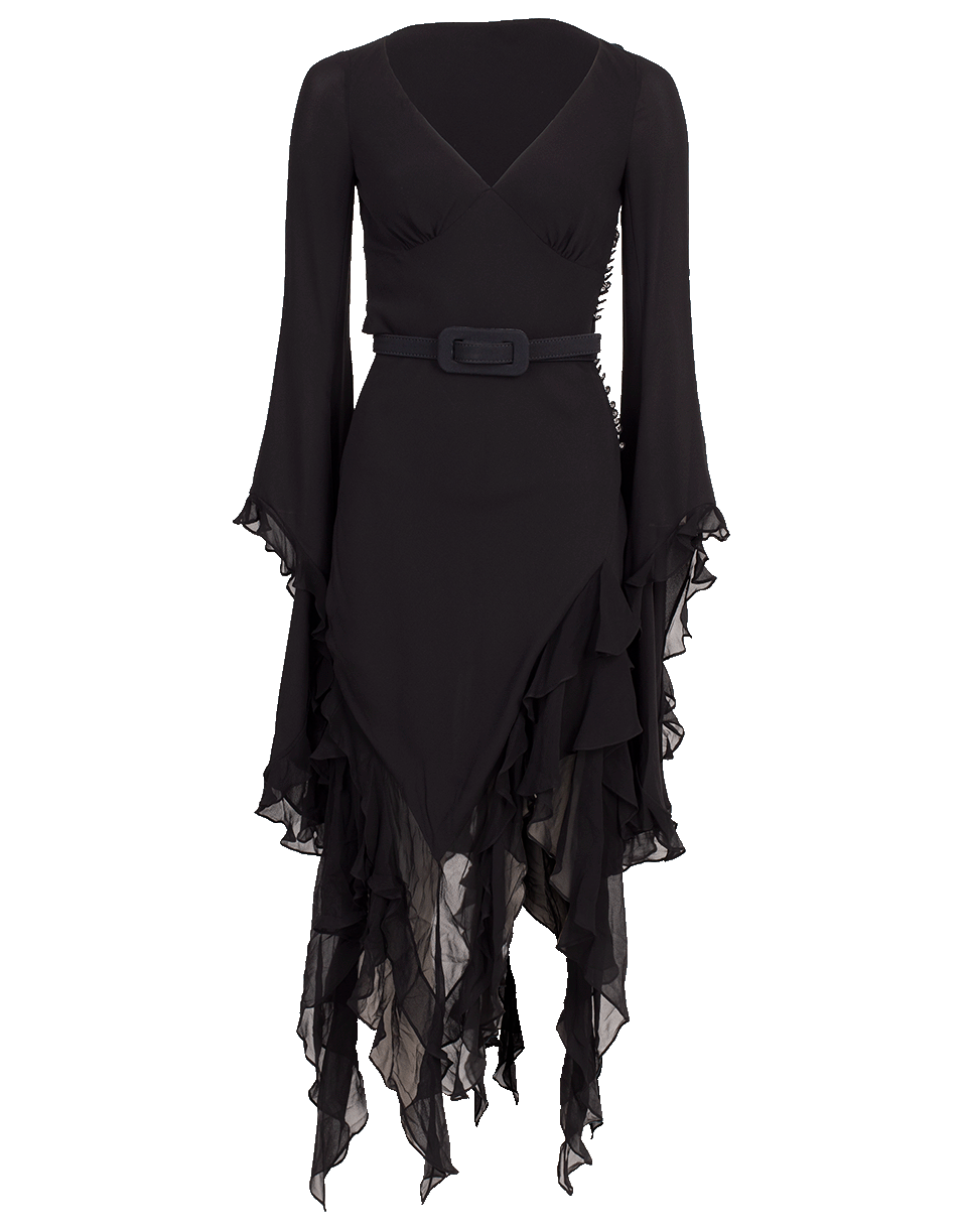 MICHAEL KORS-Bias Ruffle Dress-