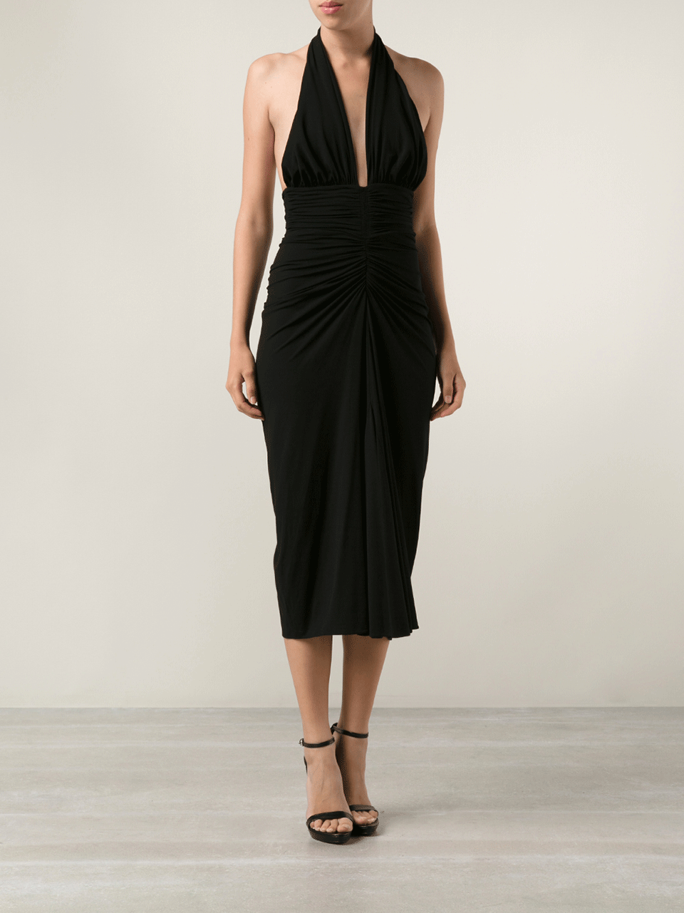 MICHAEL KORS-Tissue Matte Jersey Dress-BLACK