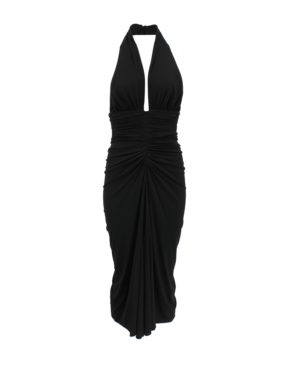 MICHAEL KORS-Tissue Matte Jersey Dress-BLACK
