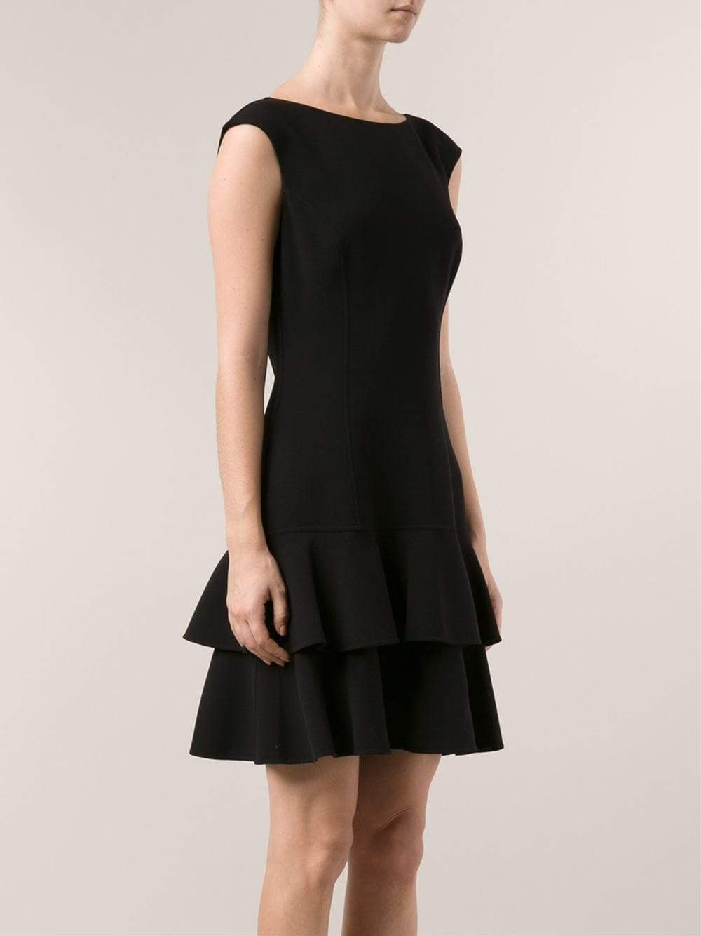 MICHAEL KORS-Wool Flounce Dress-